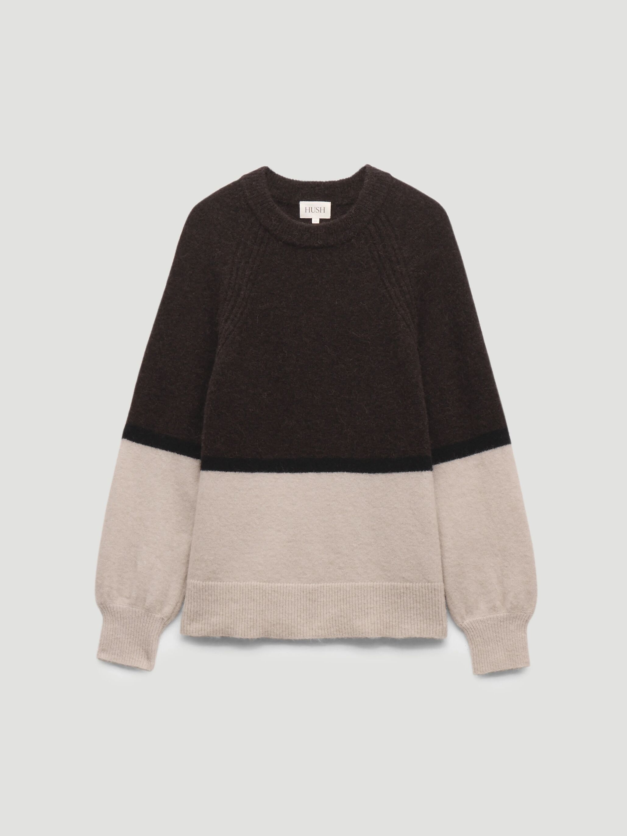 Raye Wool Blend Colour Block Jumper