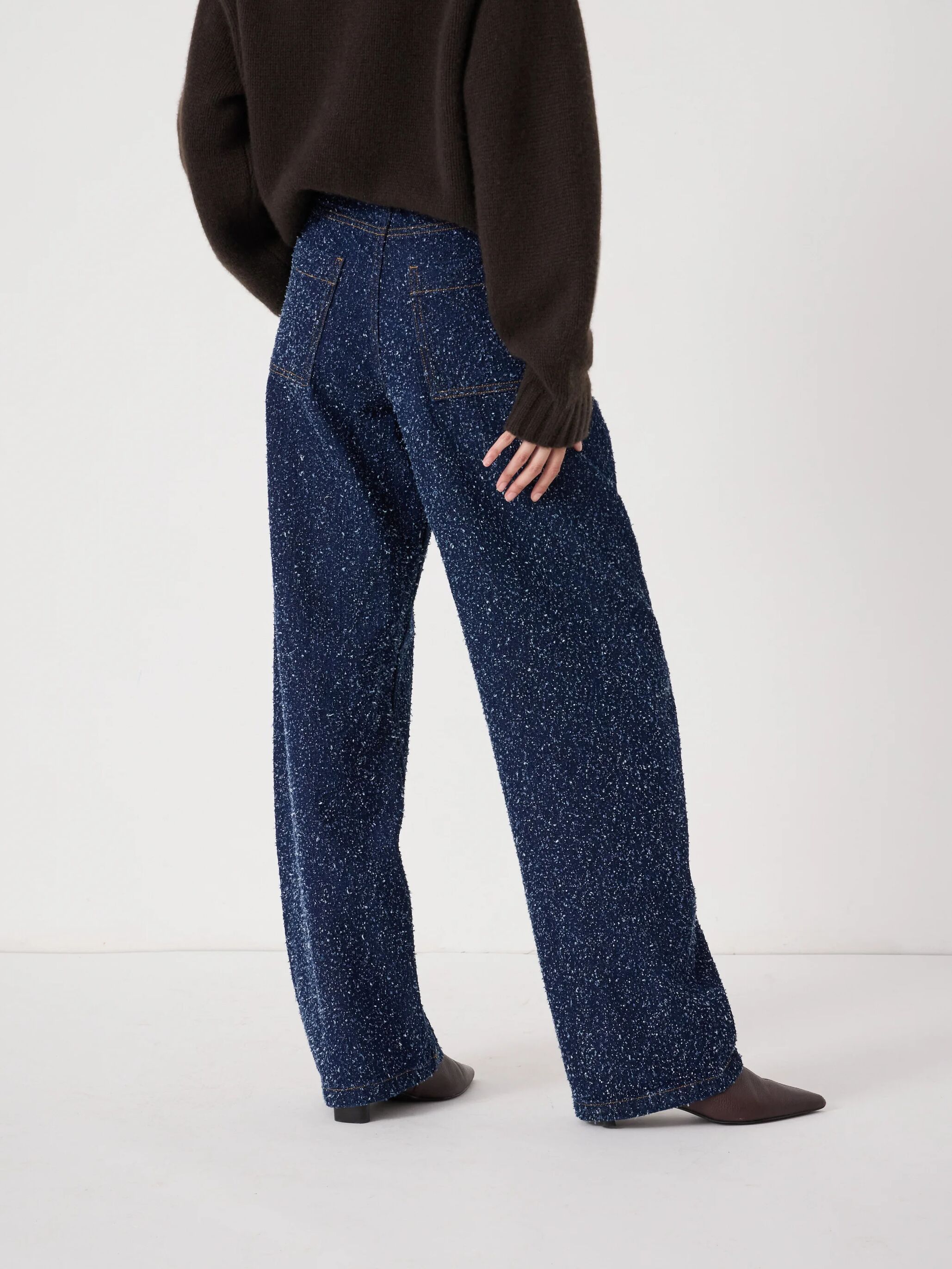 Saskia Textured Straight Leg Jeans