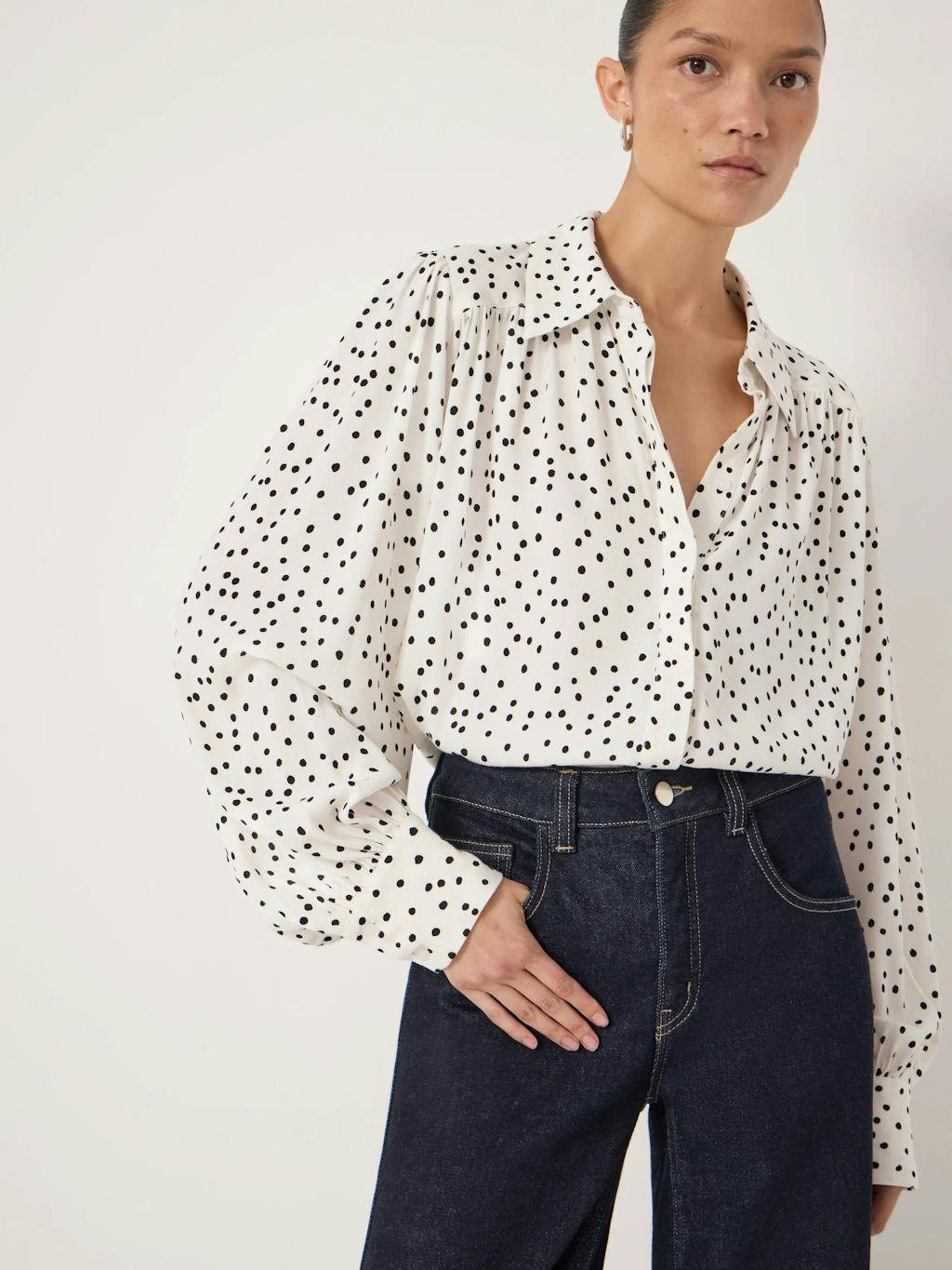 014134-4899-01 Sigrid Polka Dot Long Sleeve Shirt