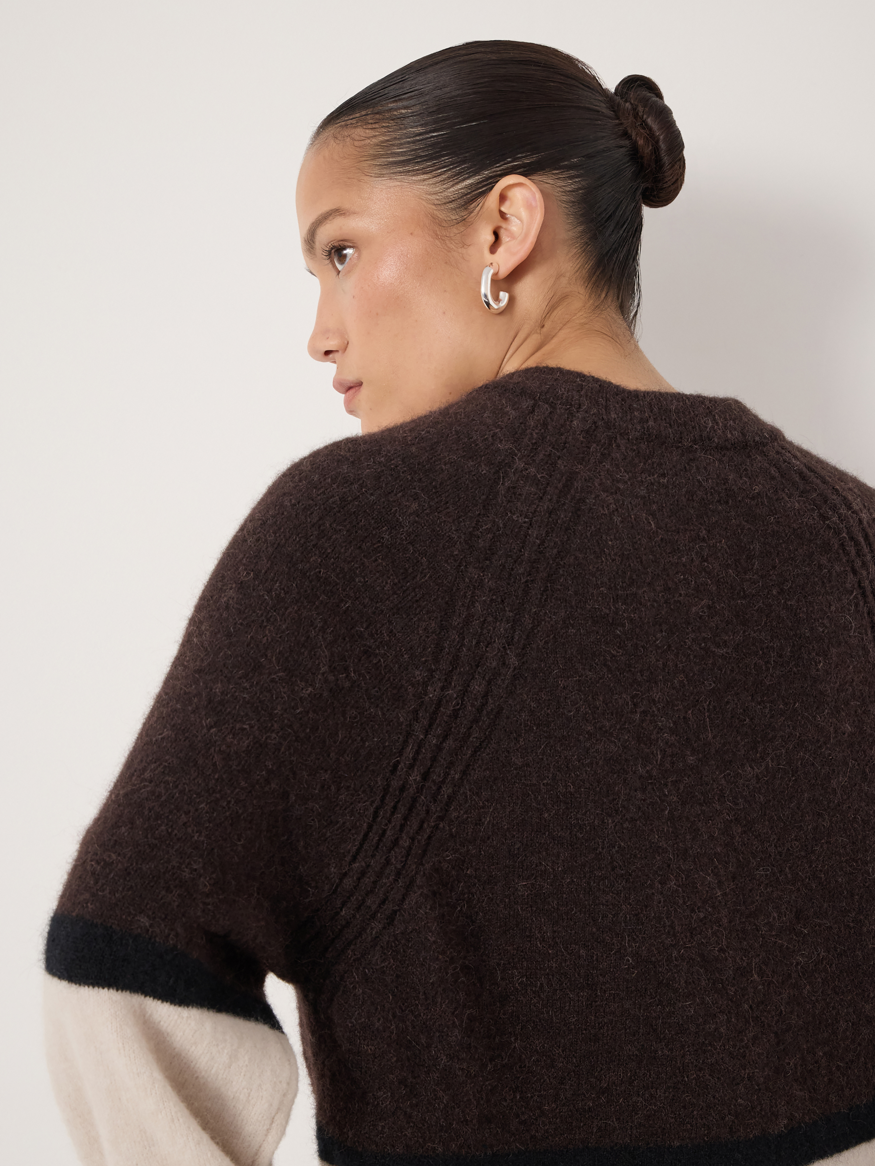 Raye Wool Blend Colour Block Jumper