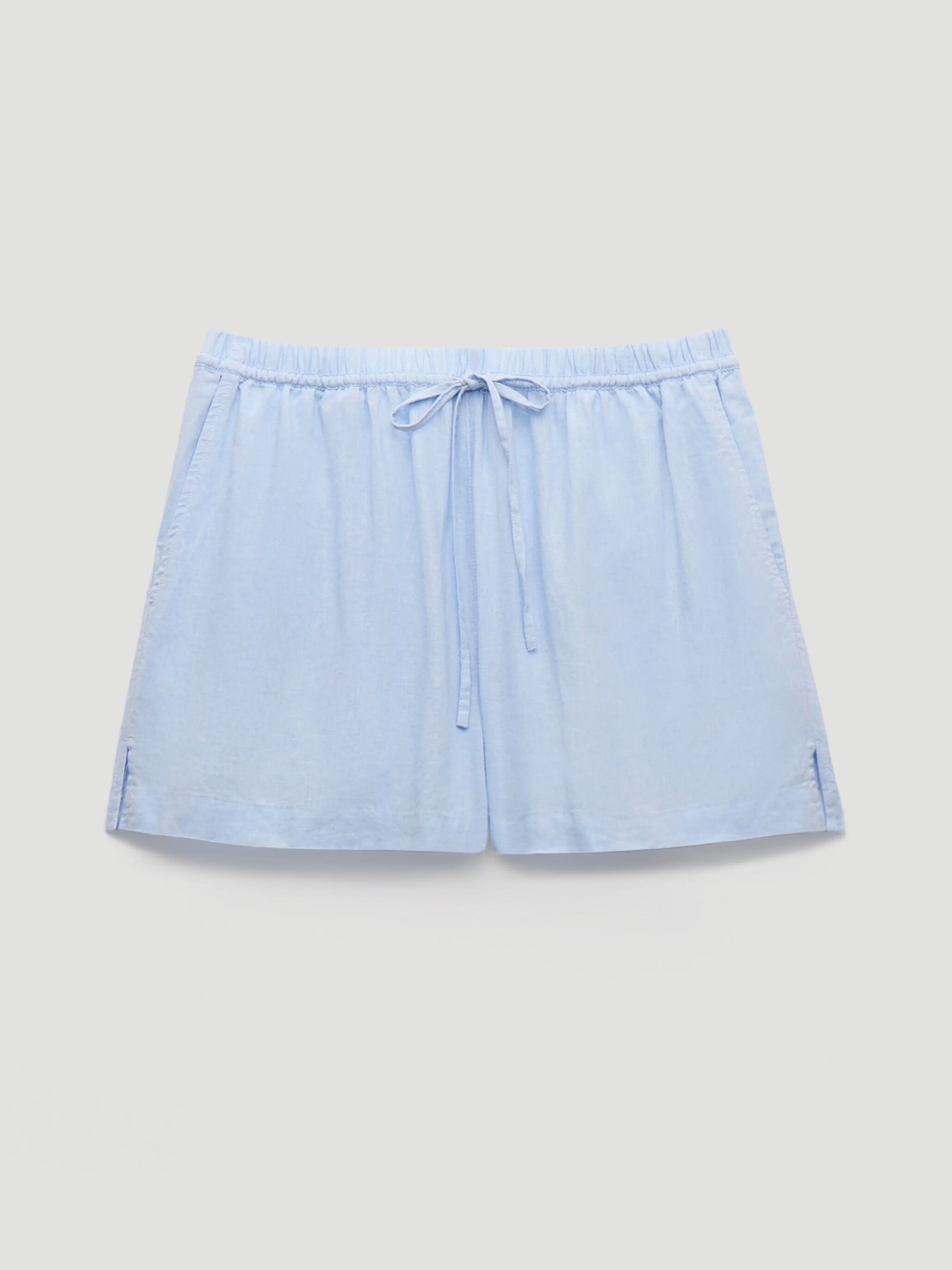 Ernie Gathered Linen Beach Shorts
