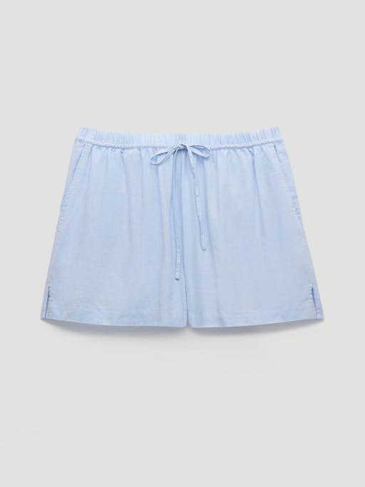 Ernie Gathered Linen Beach Shorts