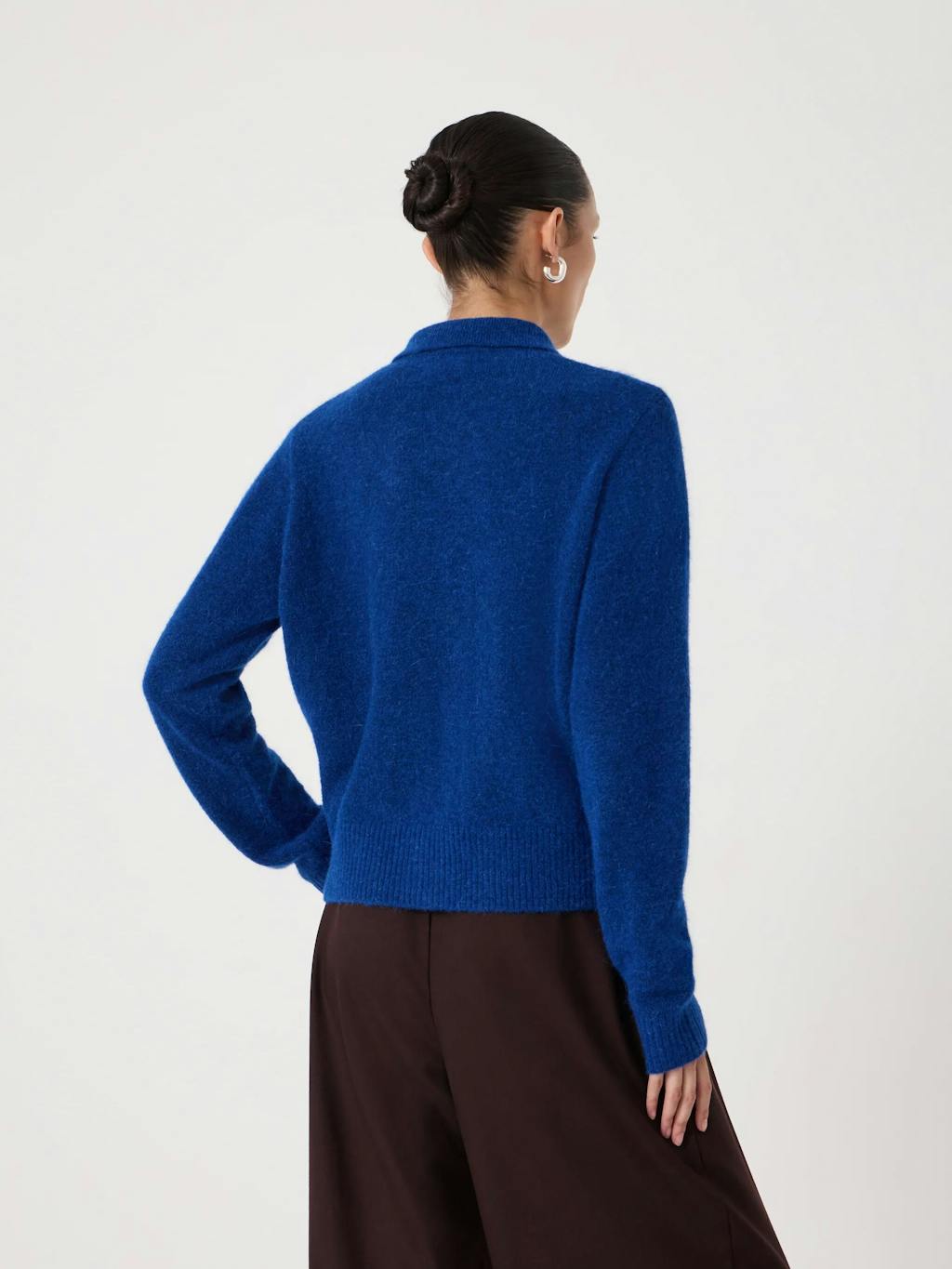 014354-1581-03 Cedar Wool Blend Collar Detail Cardigan