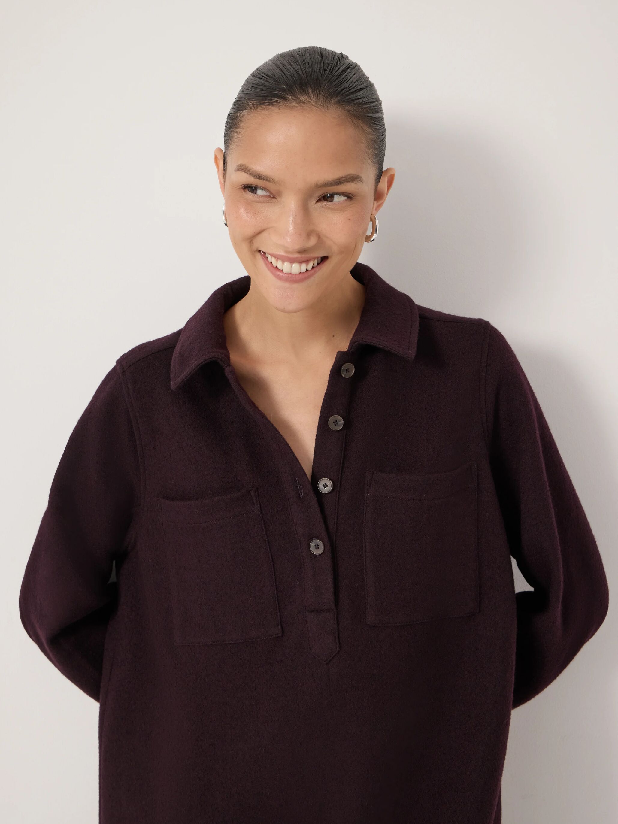 Maeve Polo Boiled Wool Dress