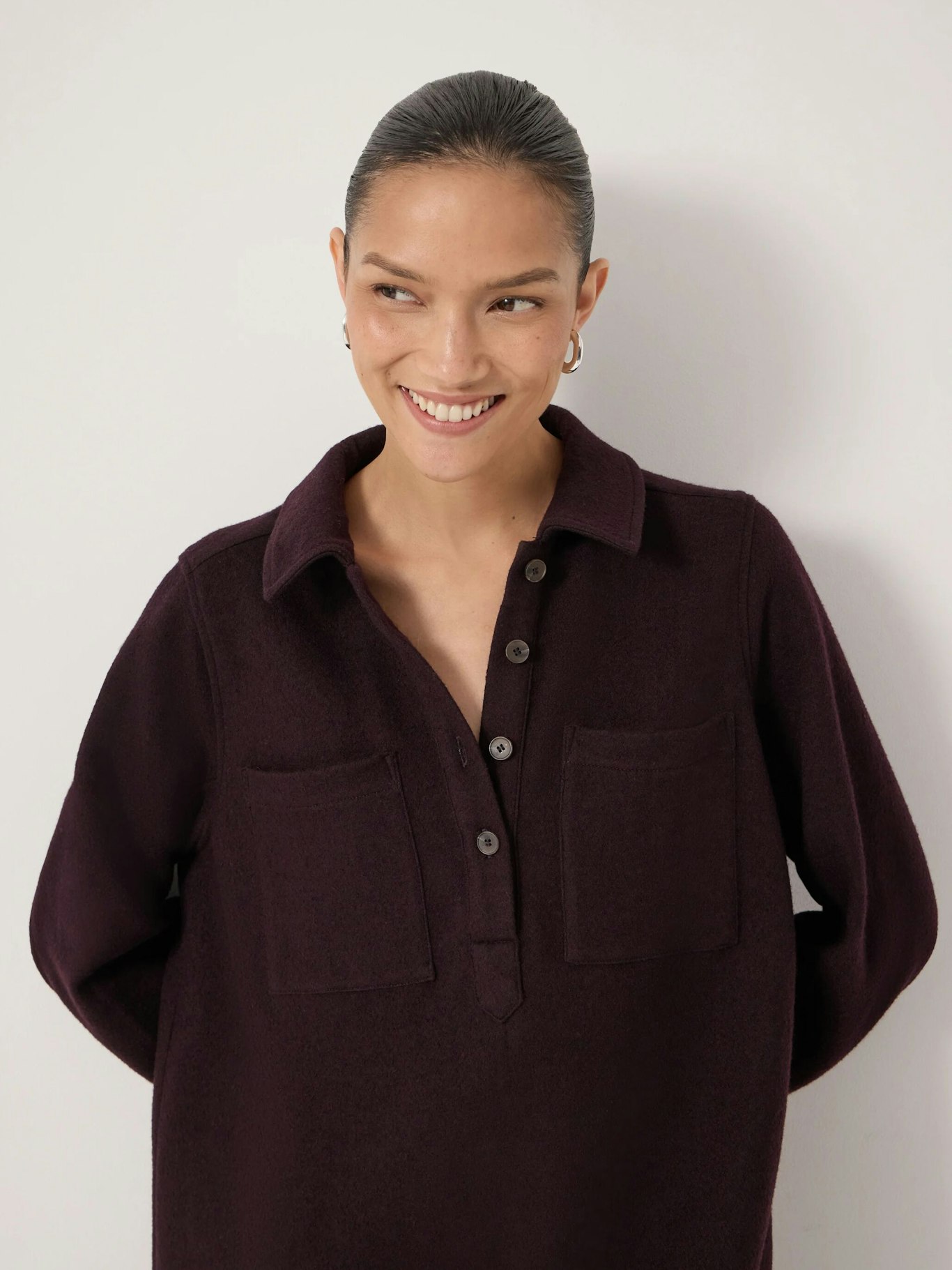 014133-4835-04 Maeve Polo Boiled Wool Dress