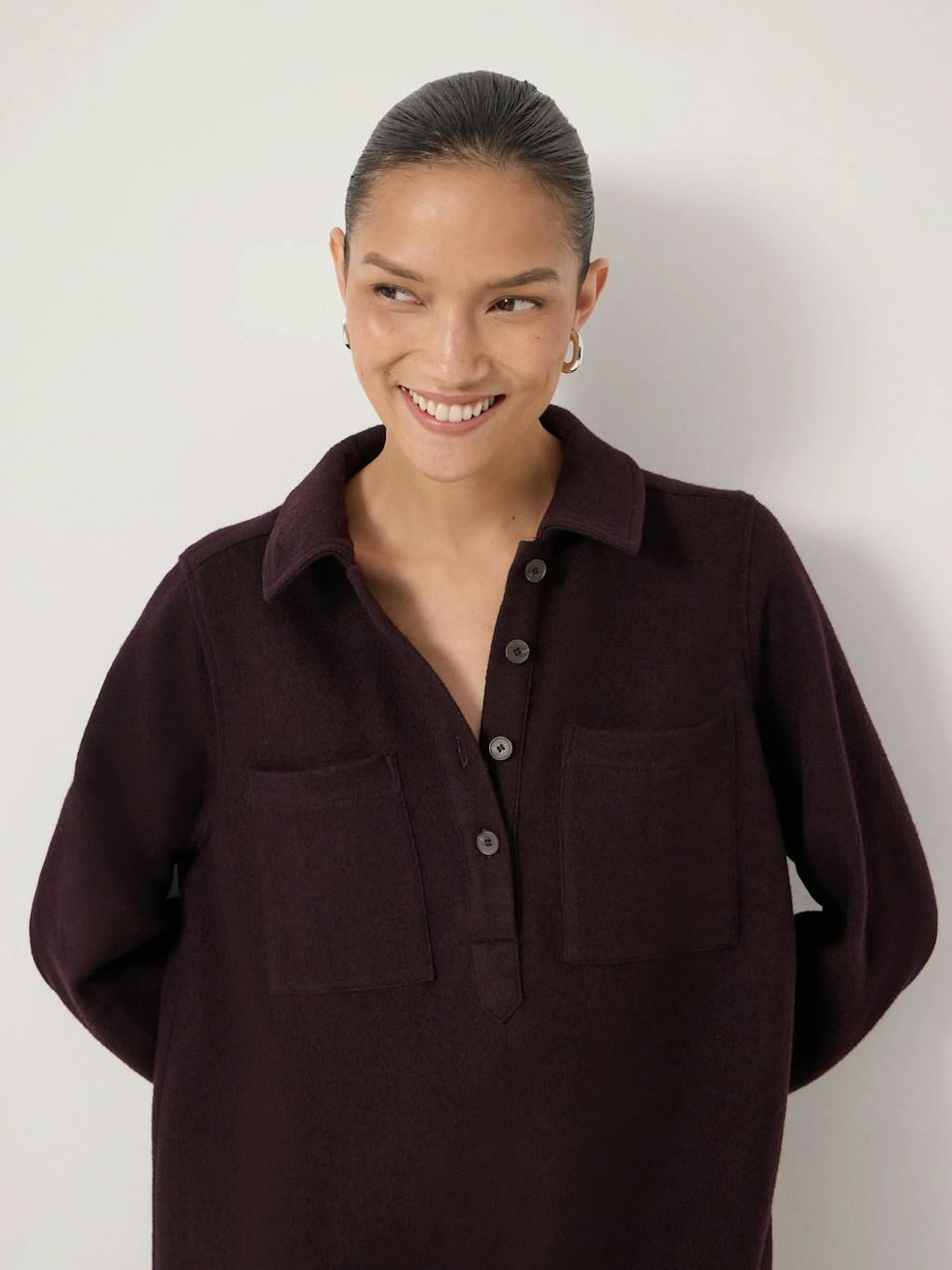 014133-4835-04 Maeve Polo Boiled Wool Dress