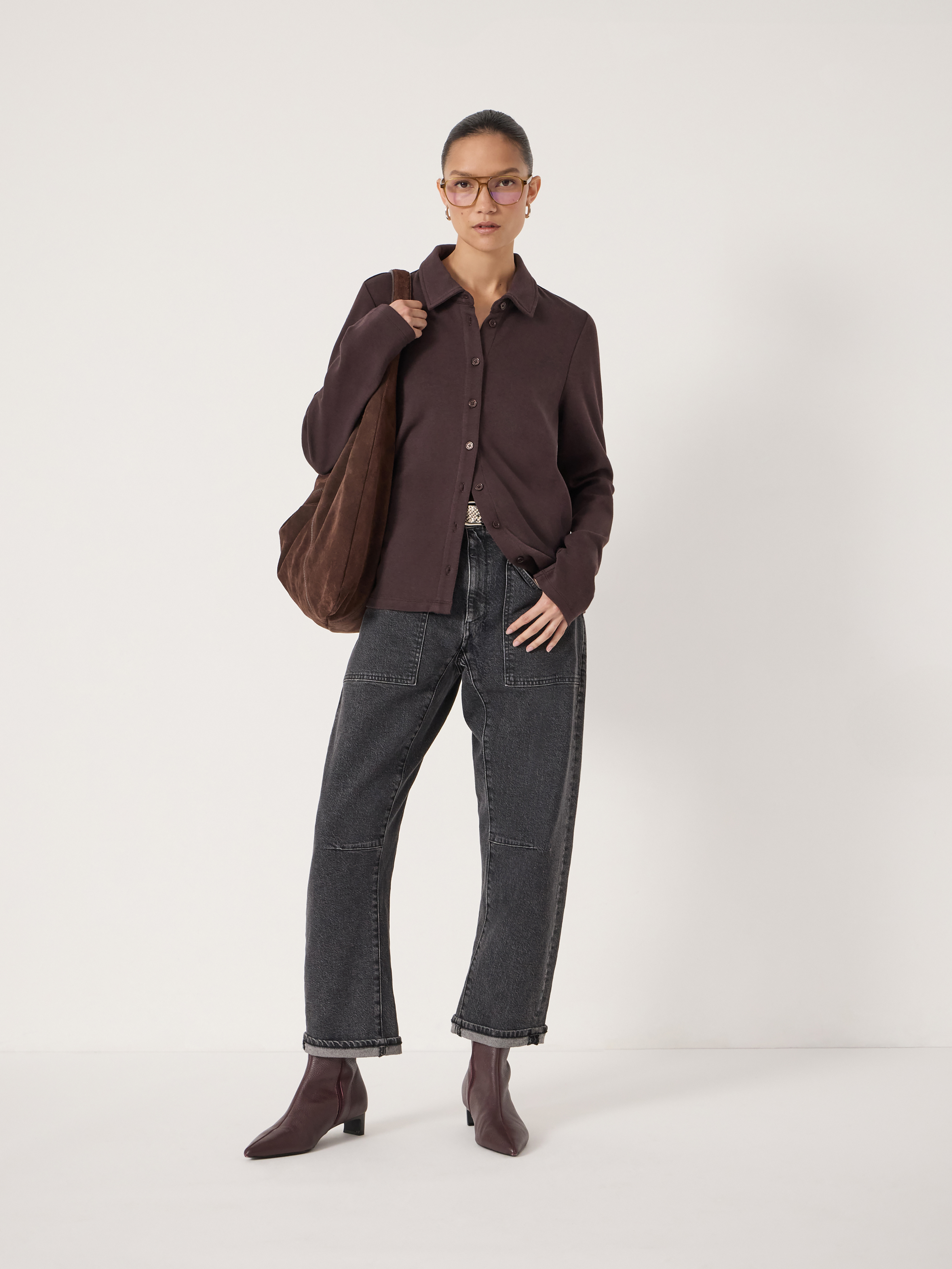 Noa Button A-Line Polo Top