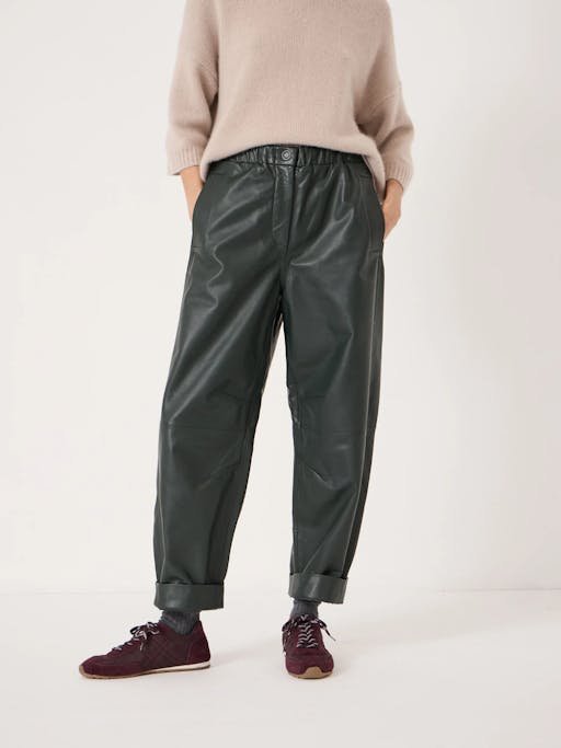 Leather Jack Barrel Trousers