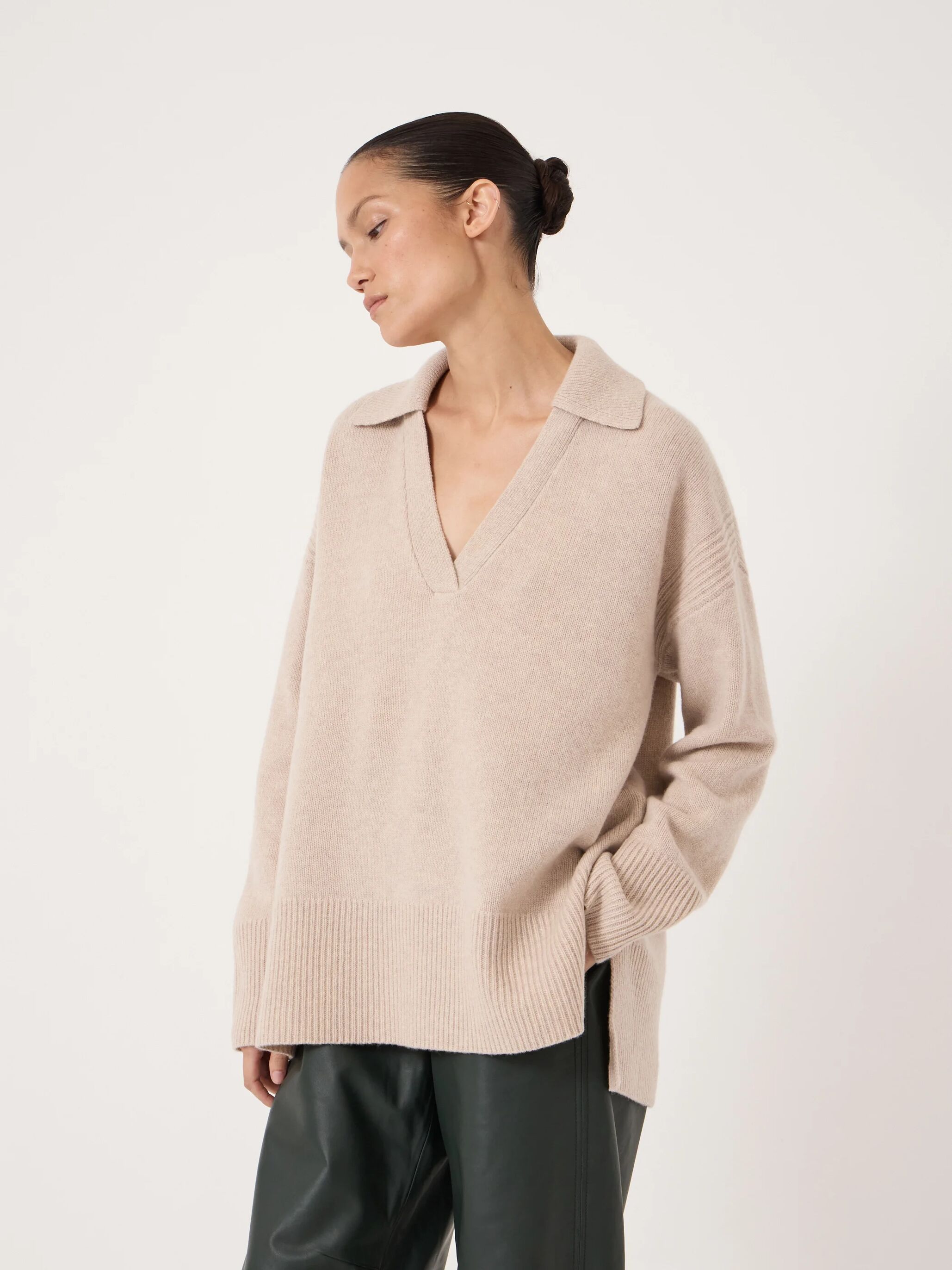 Carys Merino Collared Relaxed Jumper
