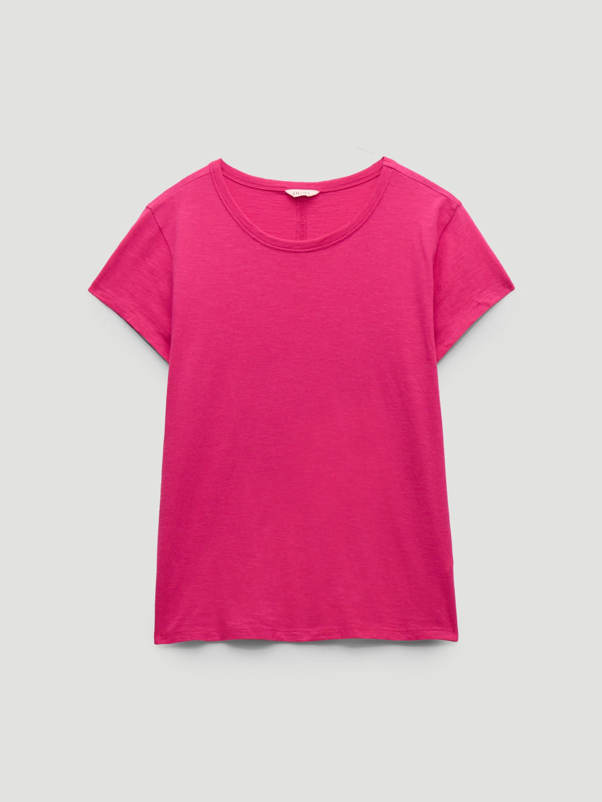 Slim Fit Slub Cotton Crew Neck T-Shirt