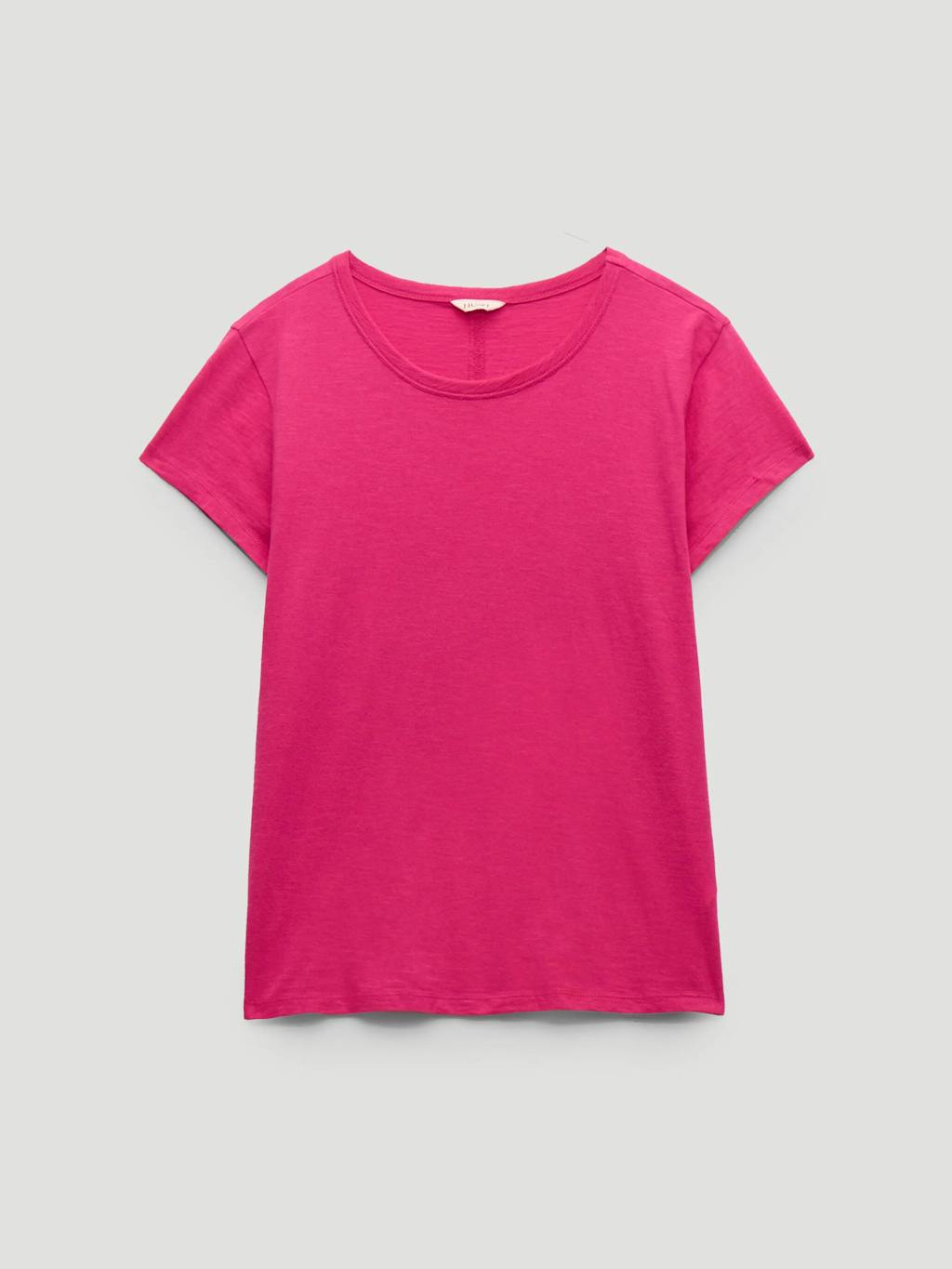 000749-1134-07 Slim Fit Slub Cotton Crew Neck T-Shirt