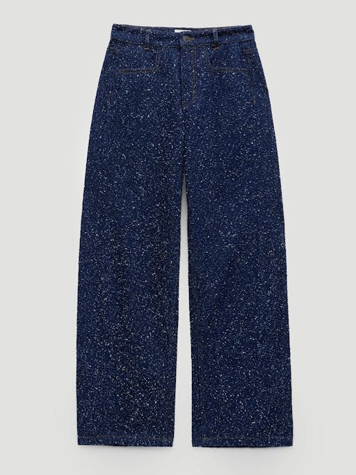 Saskia Textured Straight Leg Jeans