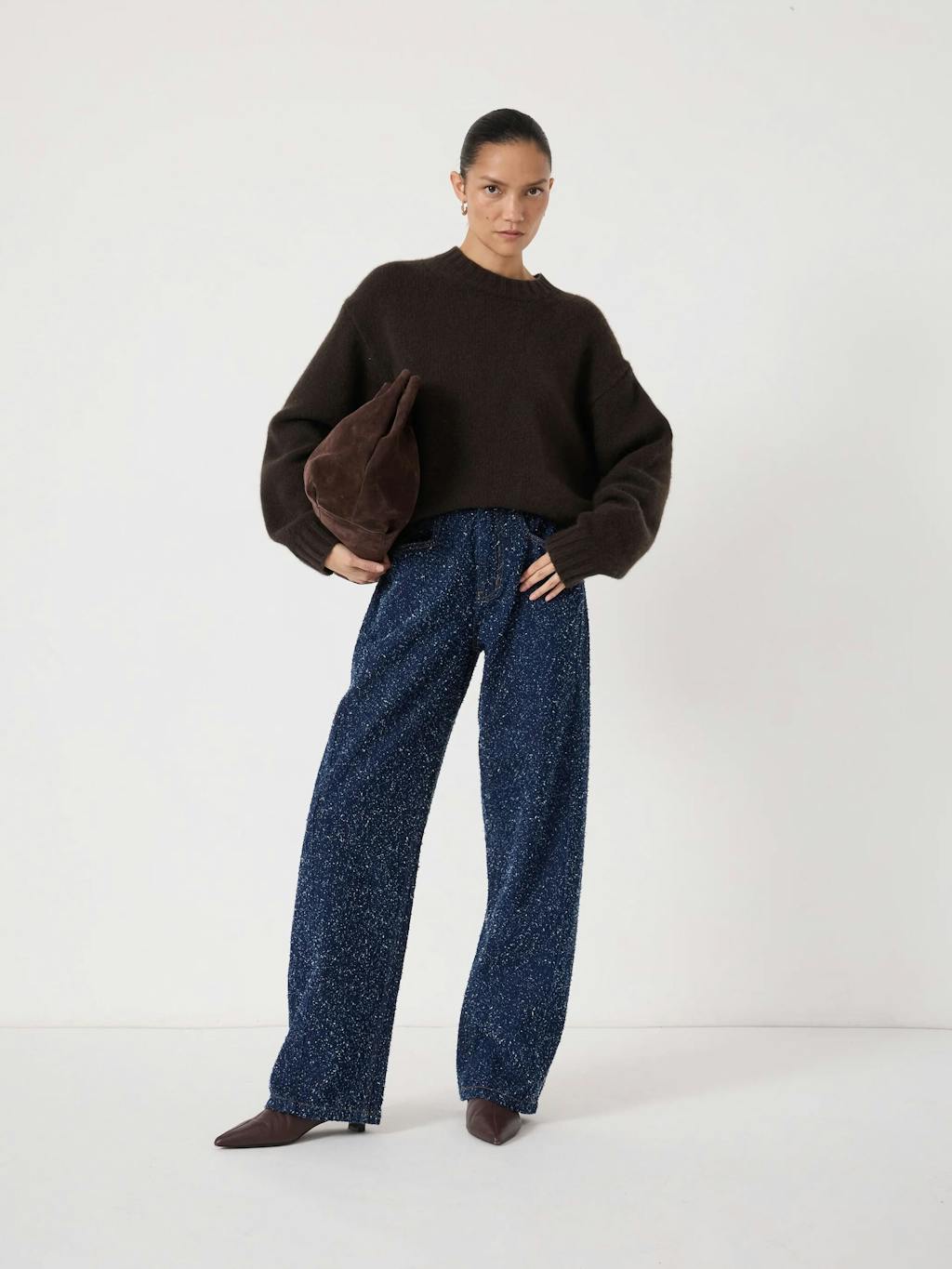 014044-4519-01 Saskia Textured Straight Leg Jeans