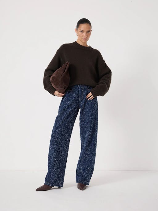 Saskia Textured Straight Leg Jeans
