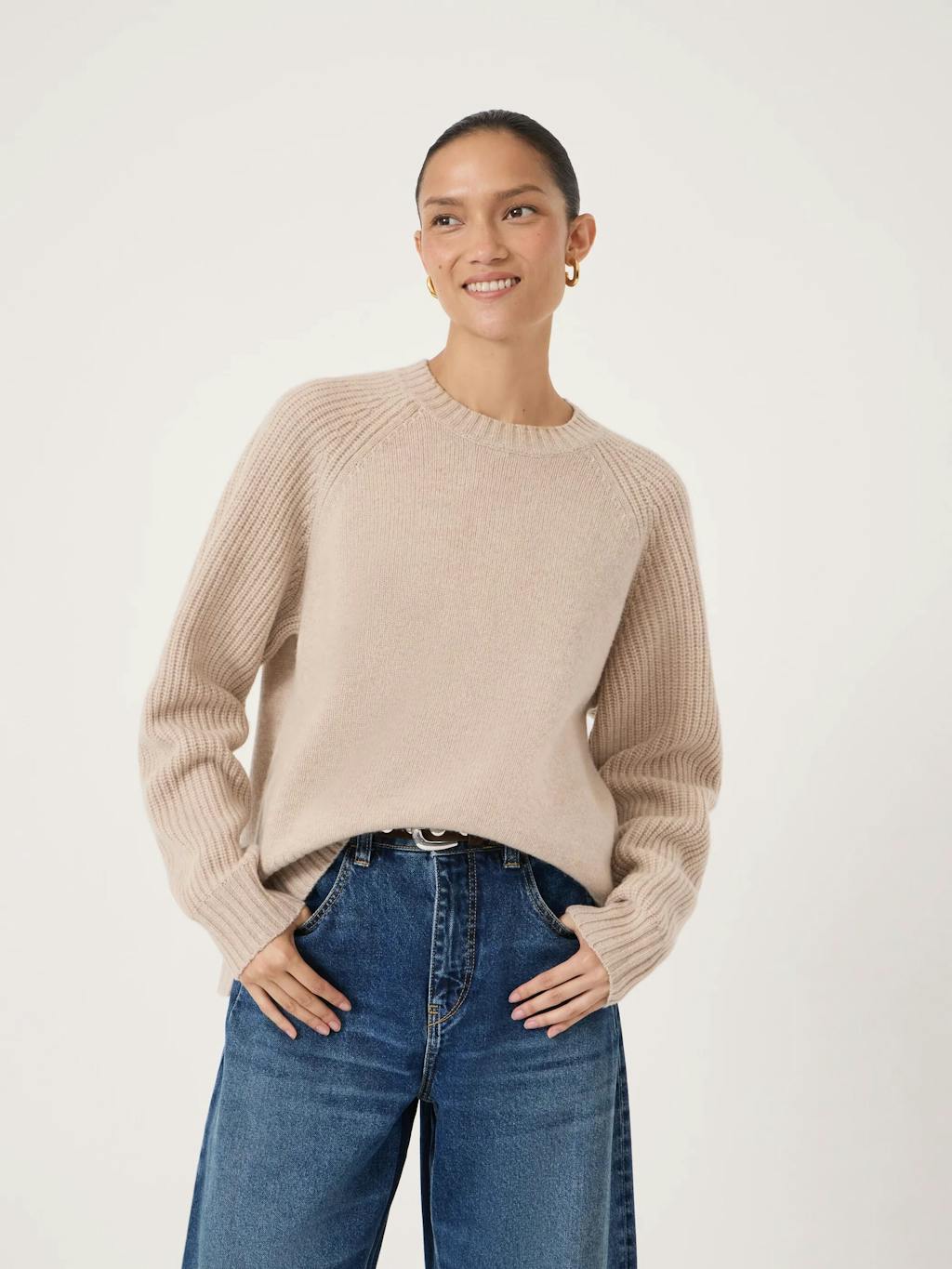 014402-0340-01 Mira Merino Wool Detachable Roll Neck Jumper