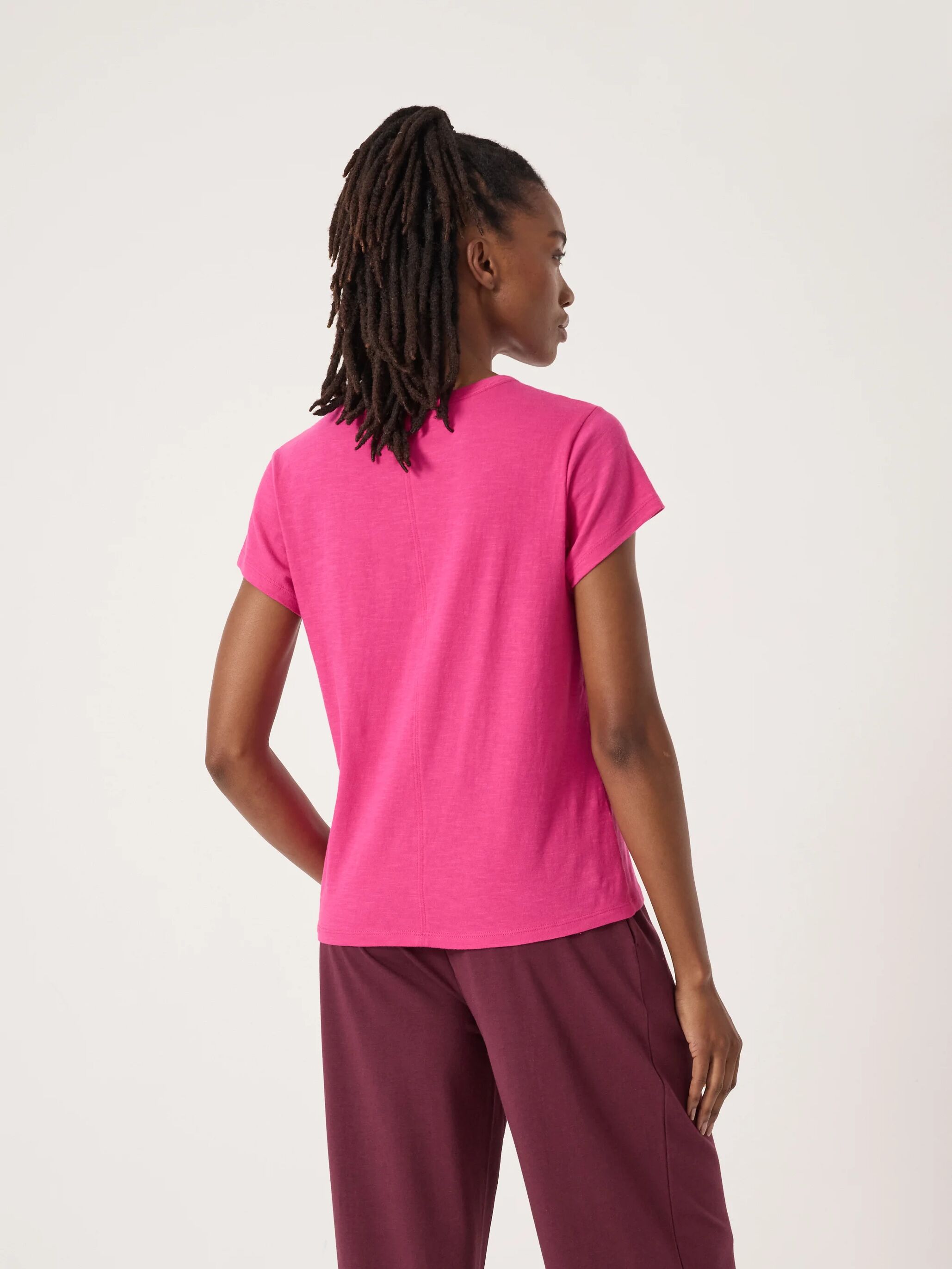 Slim Fit Slub Cotton Crew Neck T-Shirt