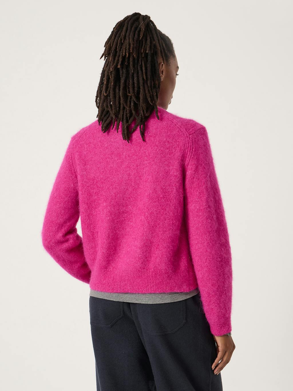 013929-1134-04 Perrin Crew Neck Alpaca Wool Cardigan