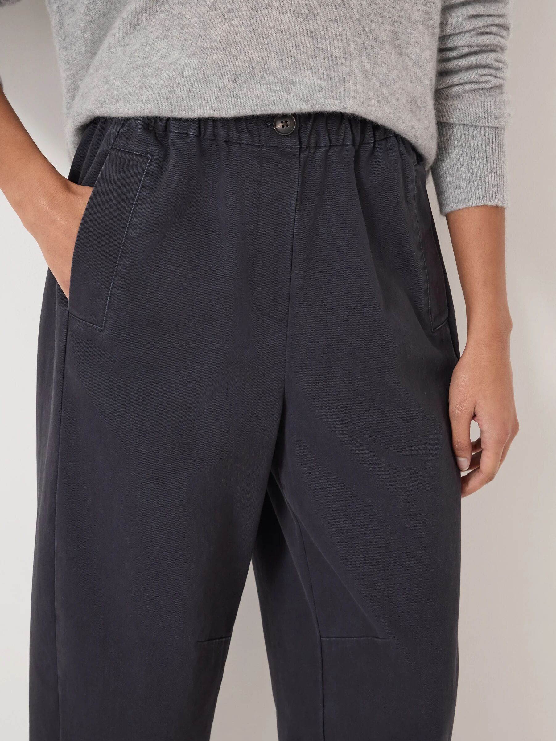 Jack Barrel Leg Pull On Trousers