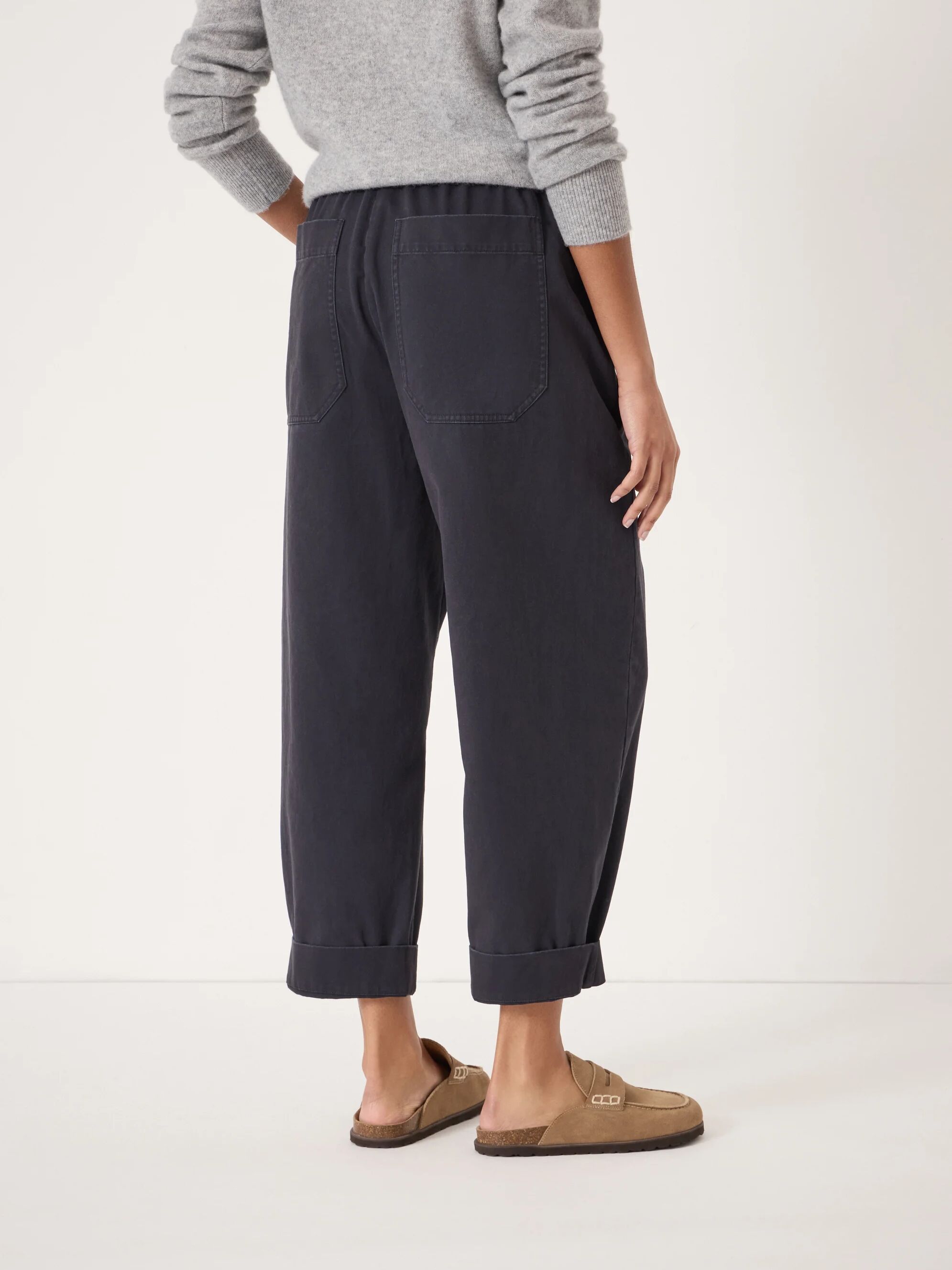 Jack Barrel Leg Pull On Trousers