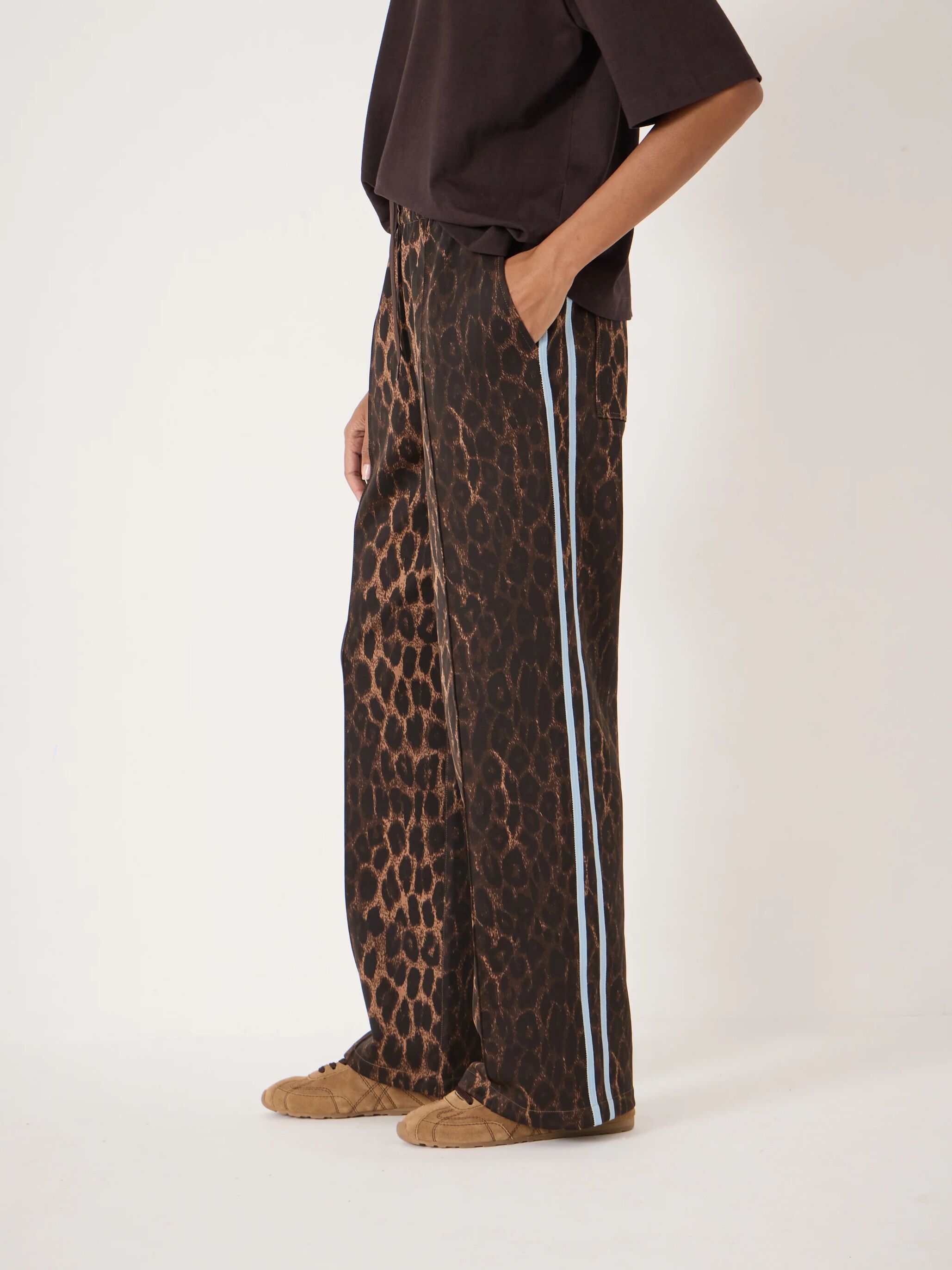 Harrison Animal Print Side Stripe Joggers