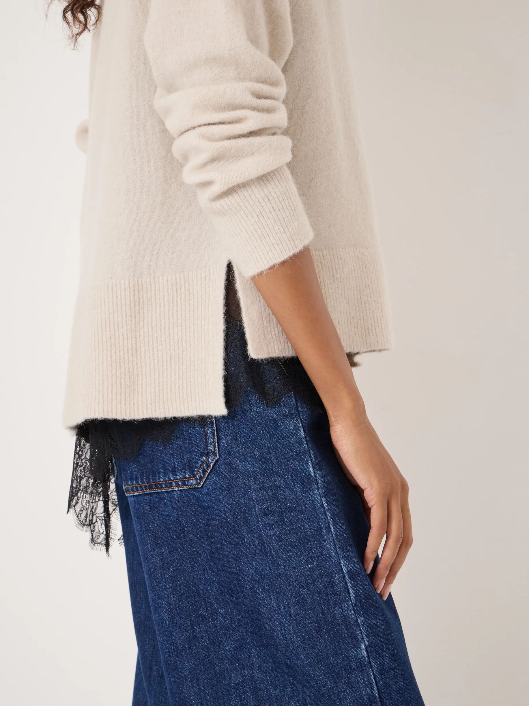 Wool Blend Crew Neck Jumper