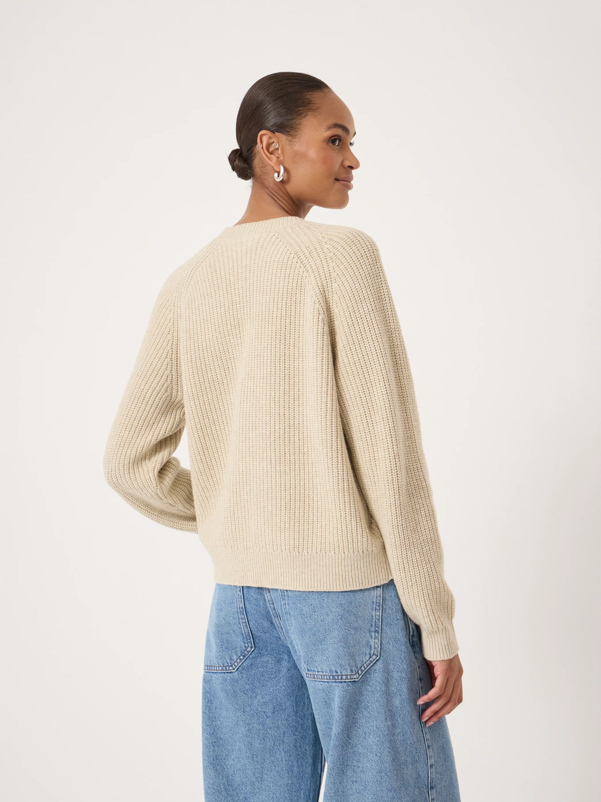Mel Wool Blend Plait Trim Jumper