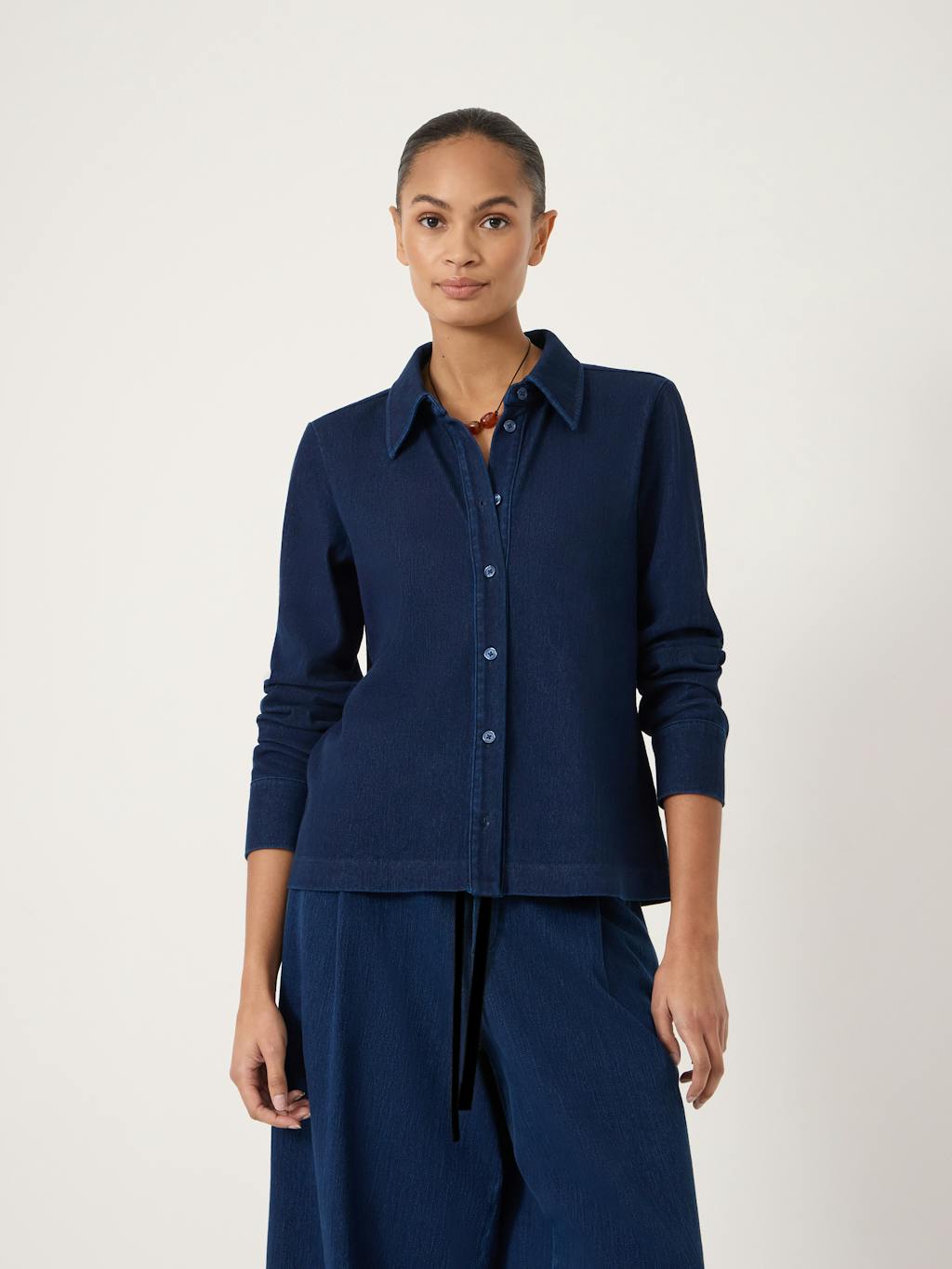 014782-3471-01 Seren Jersey Denim Shirt