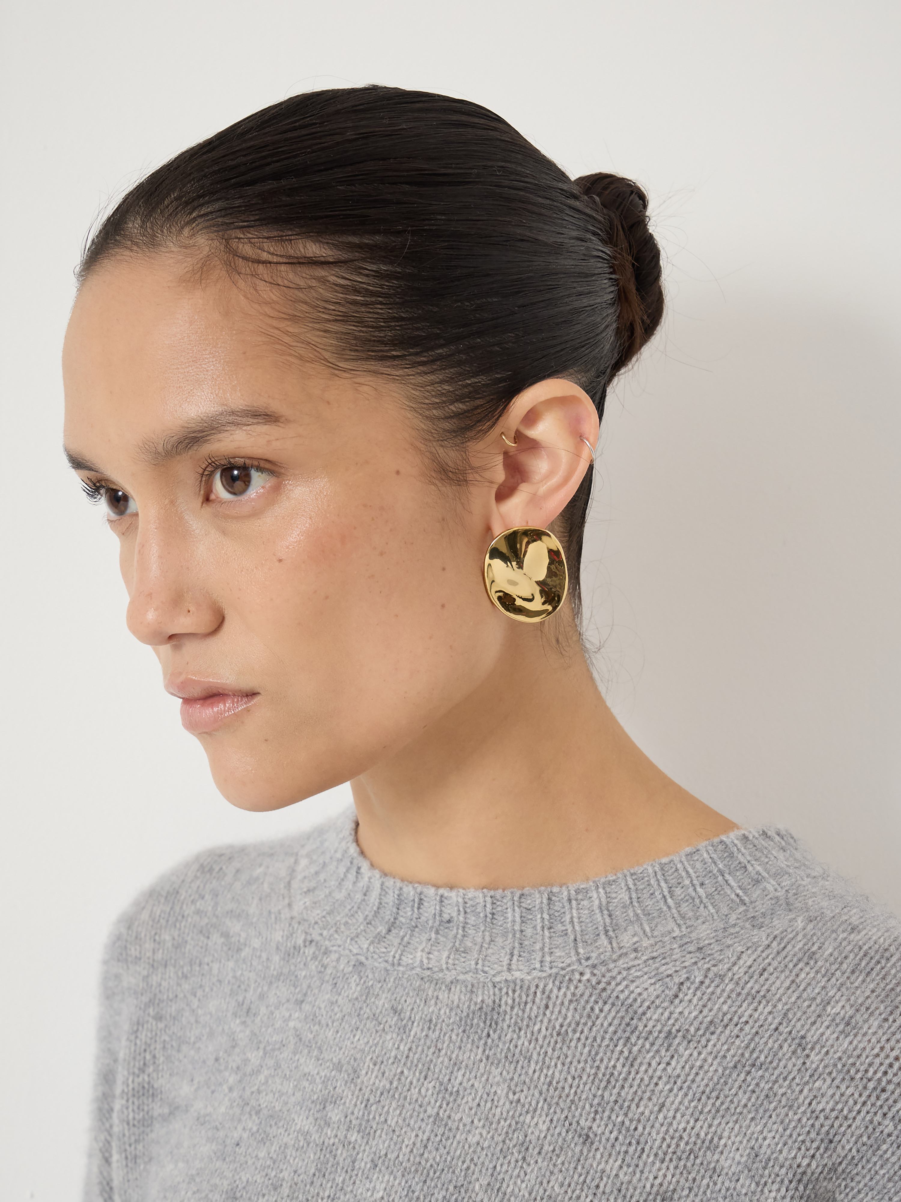 Jett Oversized Organic Shaped Earrings