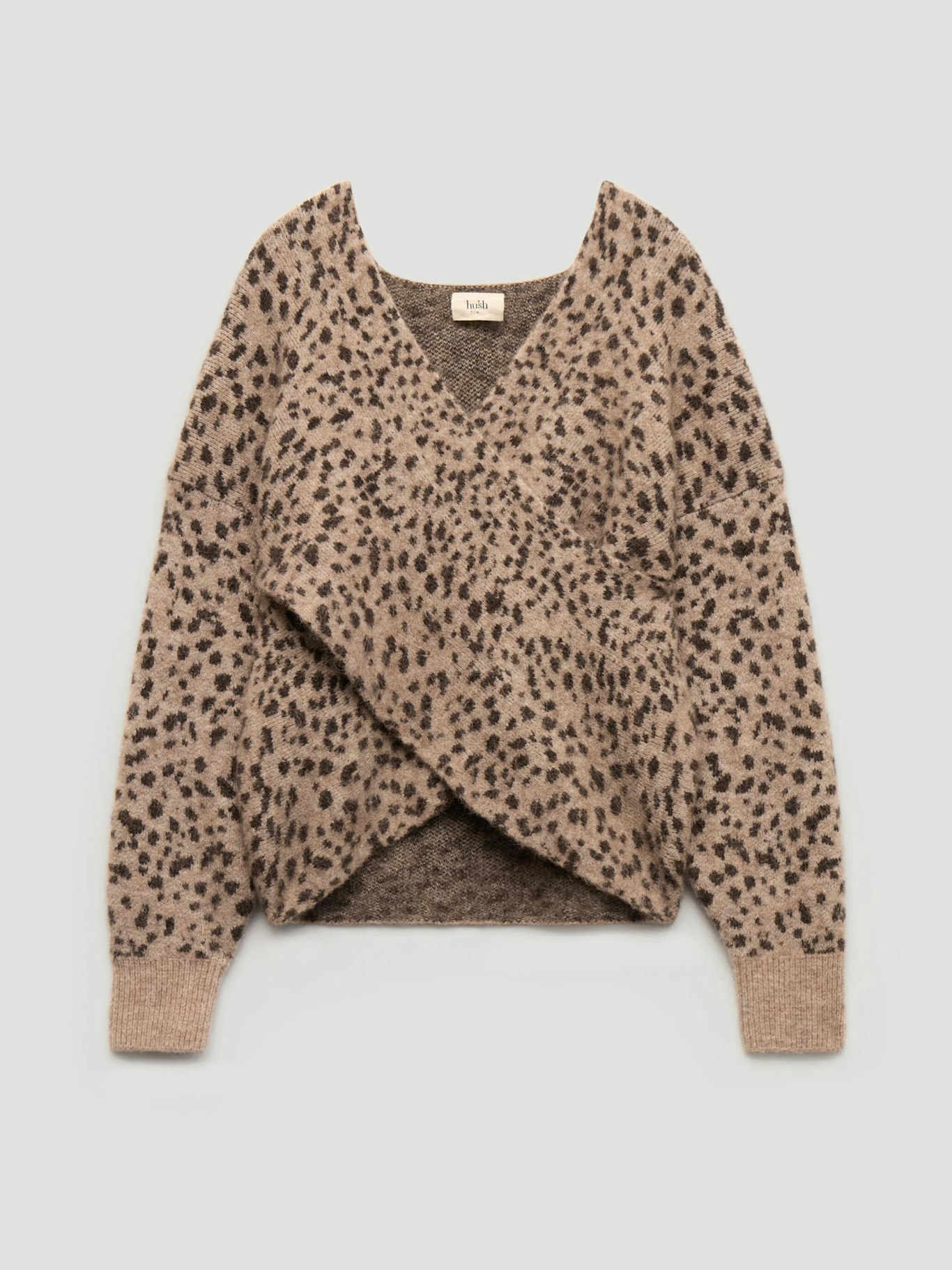 014355-0621-07 Betty Wool Blend Patterned Wrap Jumper