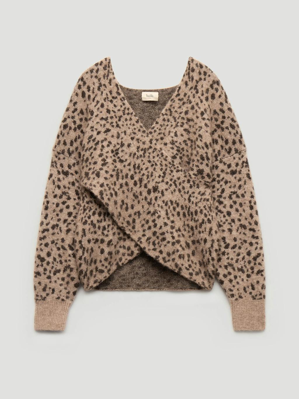 014355-0621-07 Betty Wool Blend Patterned Wrap Jumper