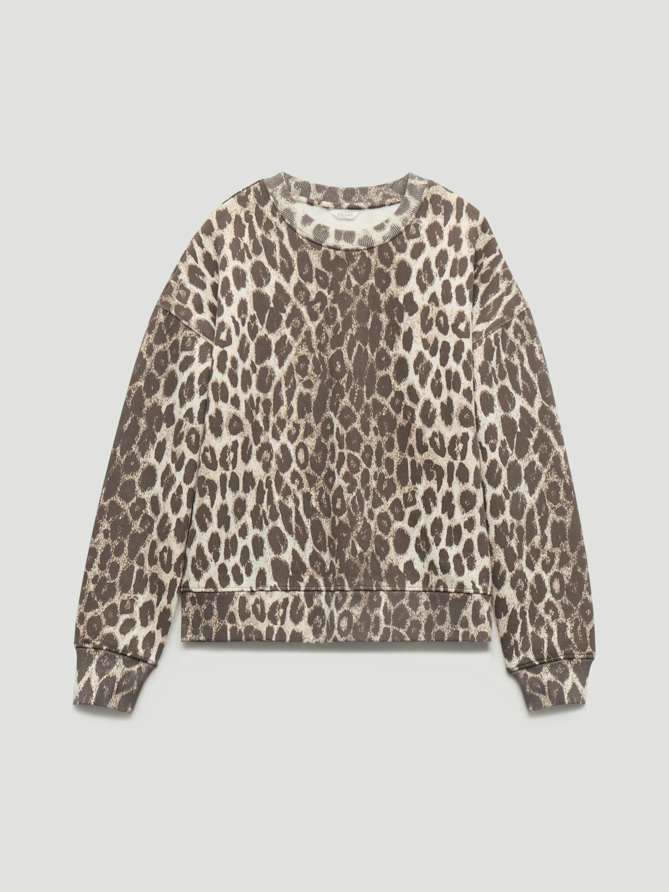 014968-4911-07 Astra Leopard Print Cotton Sweatshirt