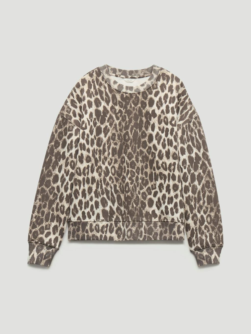 014968-4911-07 Astra Leopard Print Cotton Sweatshirt