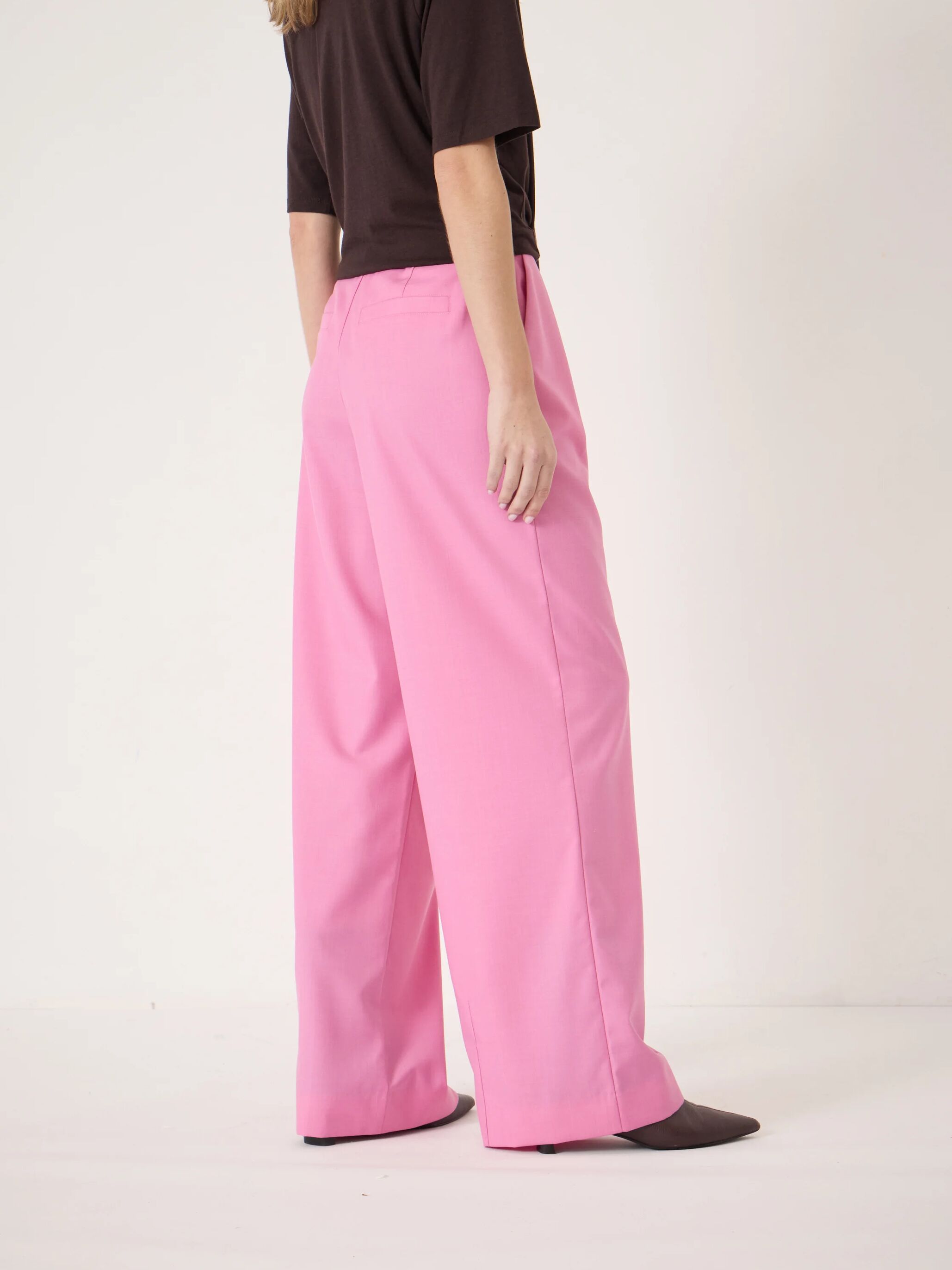 Lya Wool Blend Wide Leg Trousers