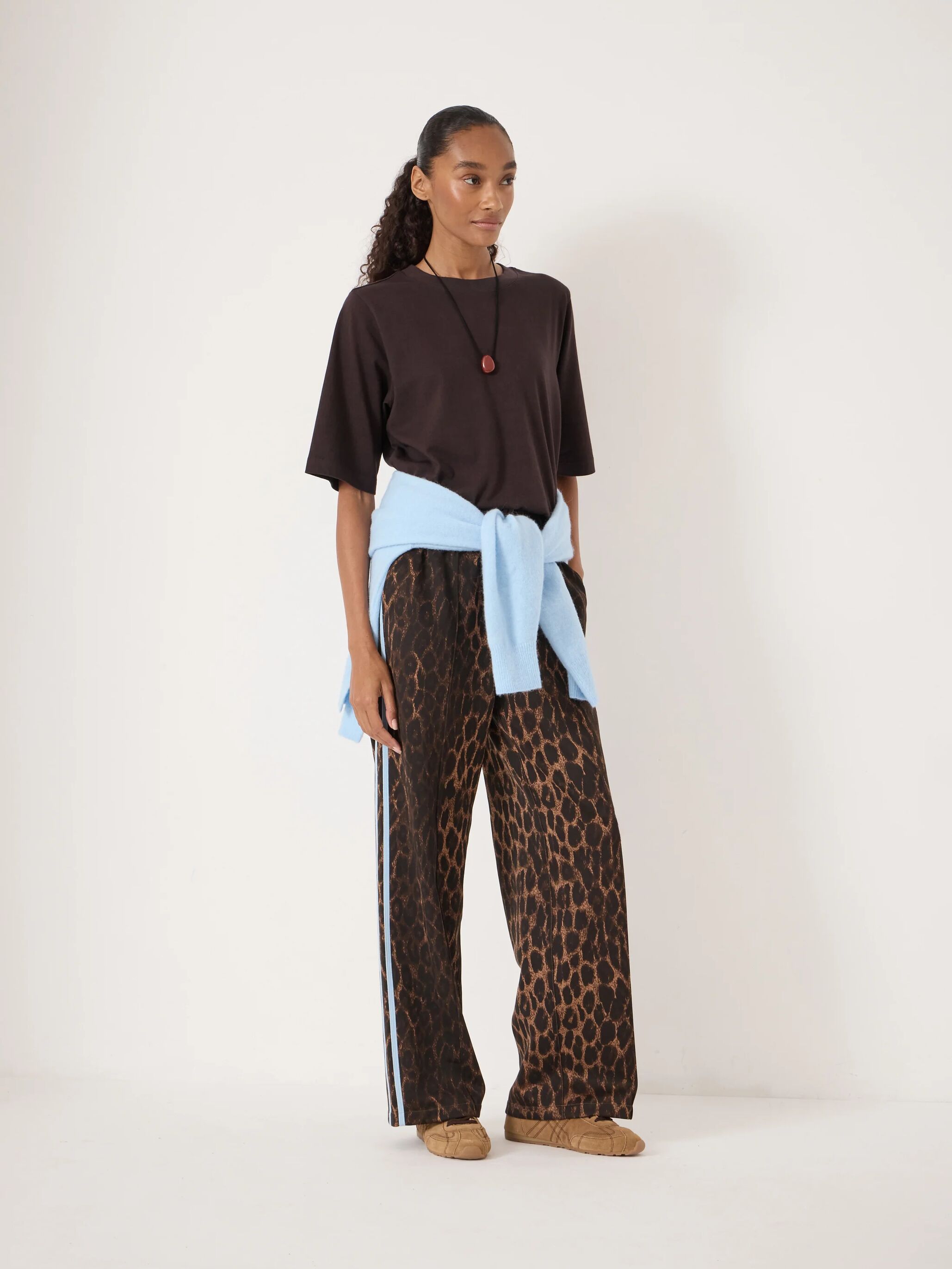 Harrison Animal Print Side Stripe Joggers