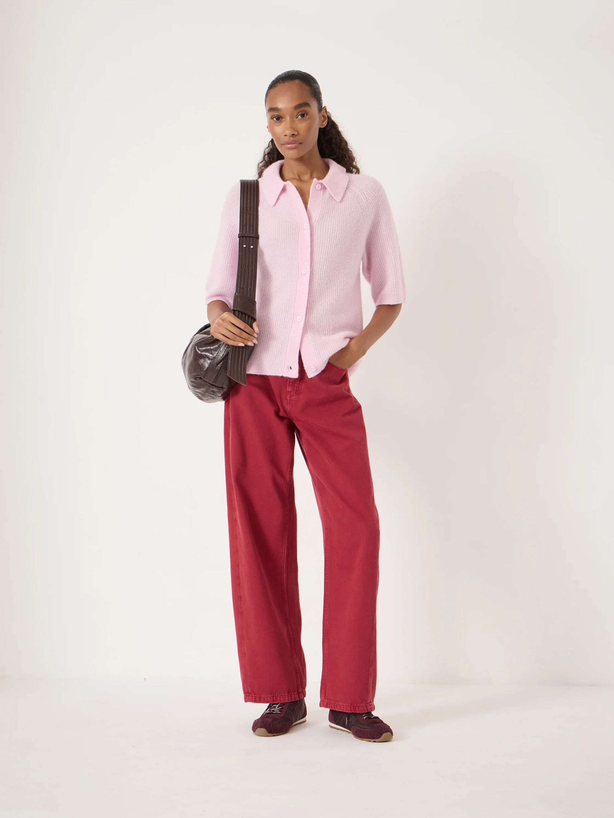 Jinny Wool Blend Short Sleeve Cardigan