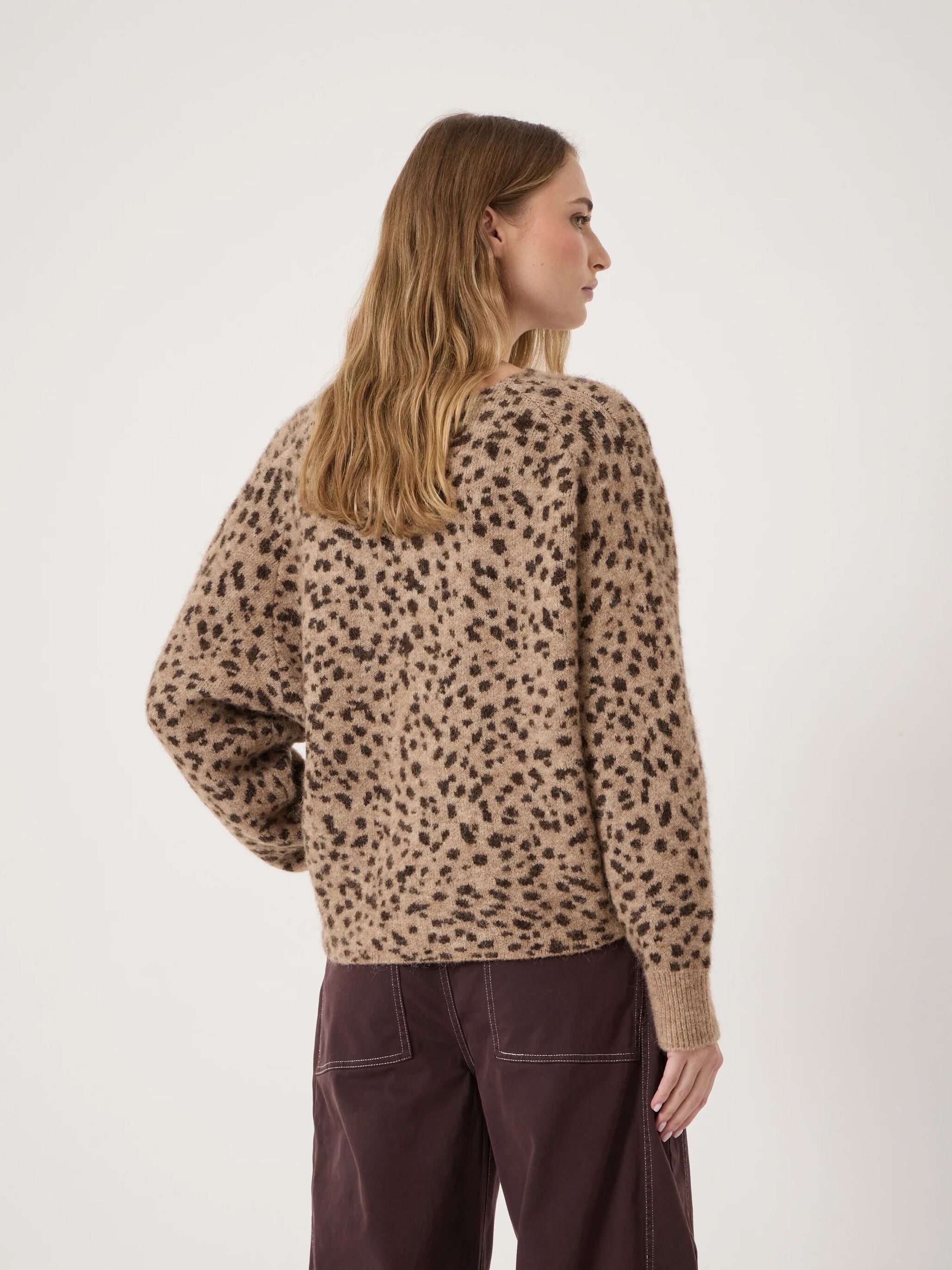 Betty Wool Blend Patterned Wrap Jumper