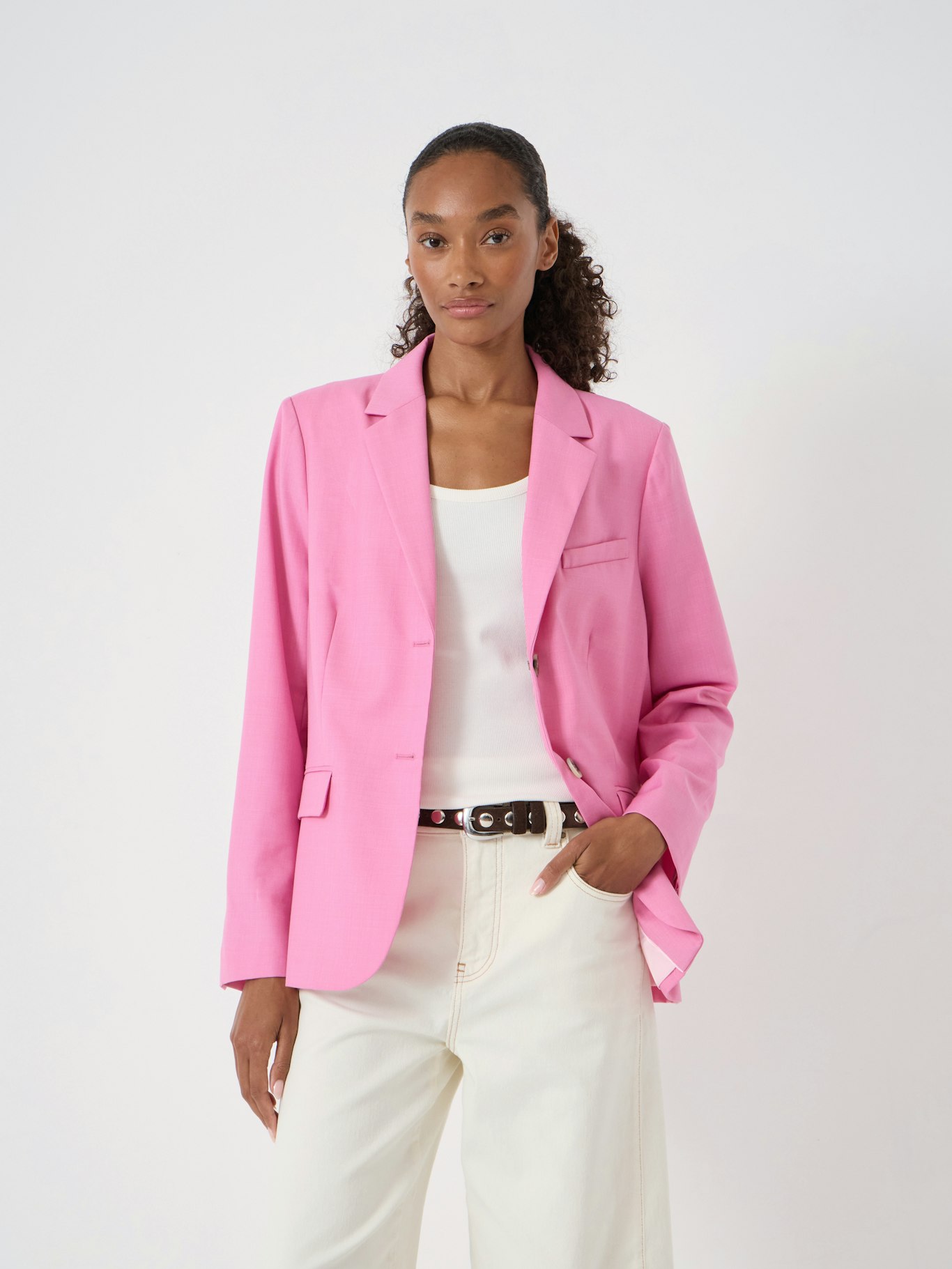 014670-1108-01 Bel Relaxed Wool Blend Lined Blazer