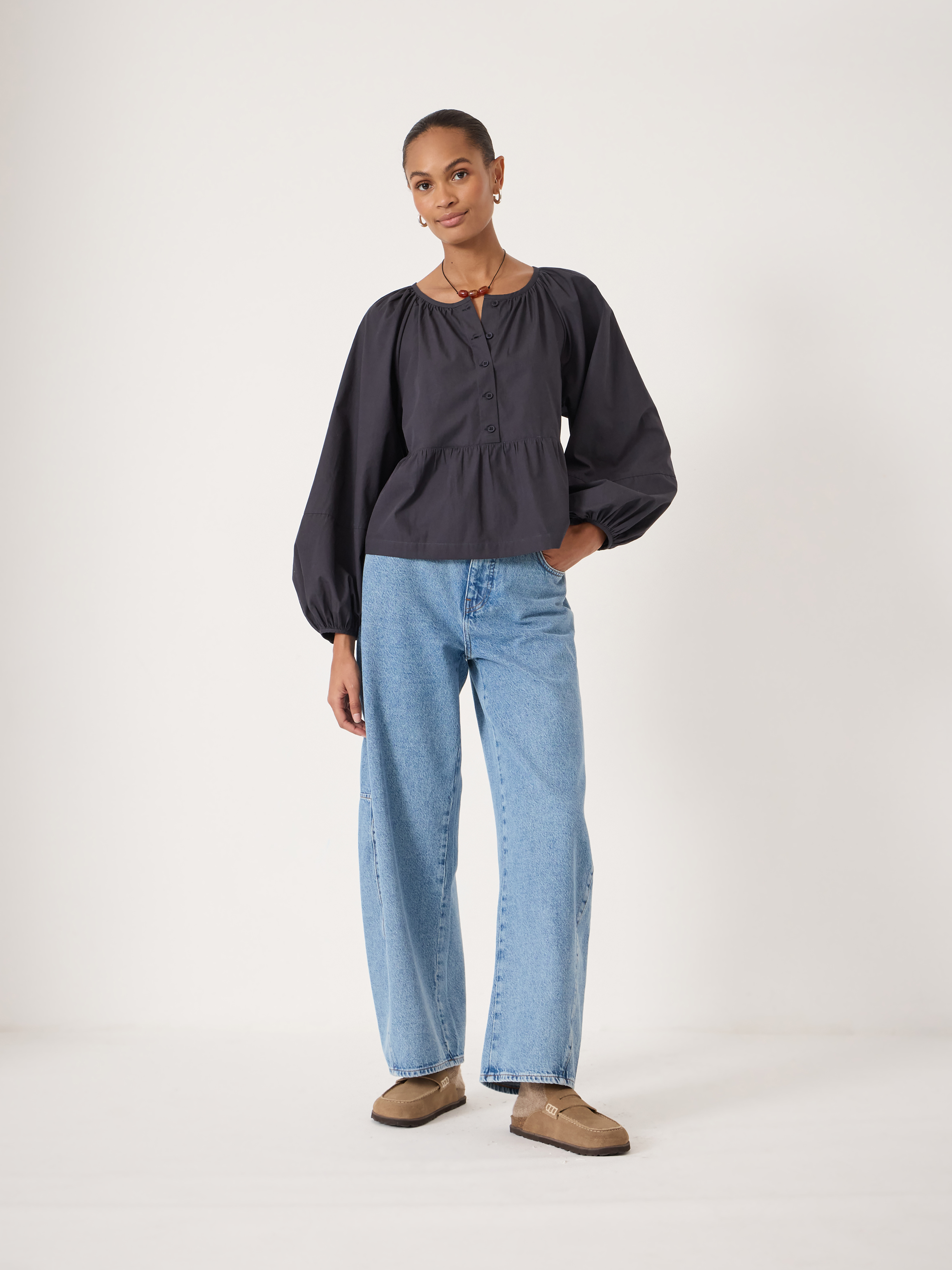 Beck Cotton Peplum Blouse