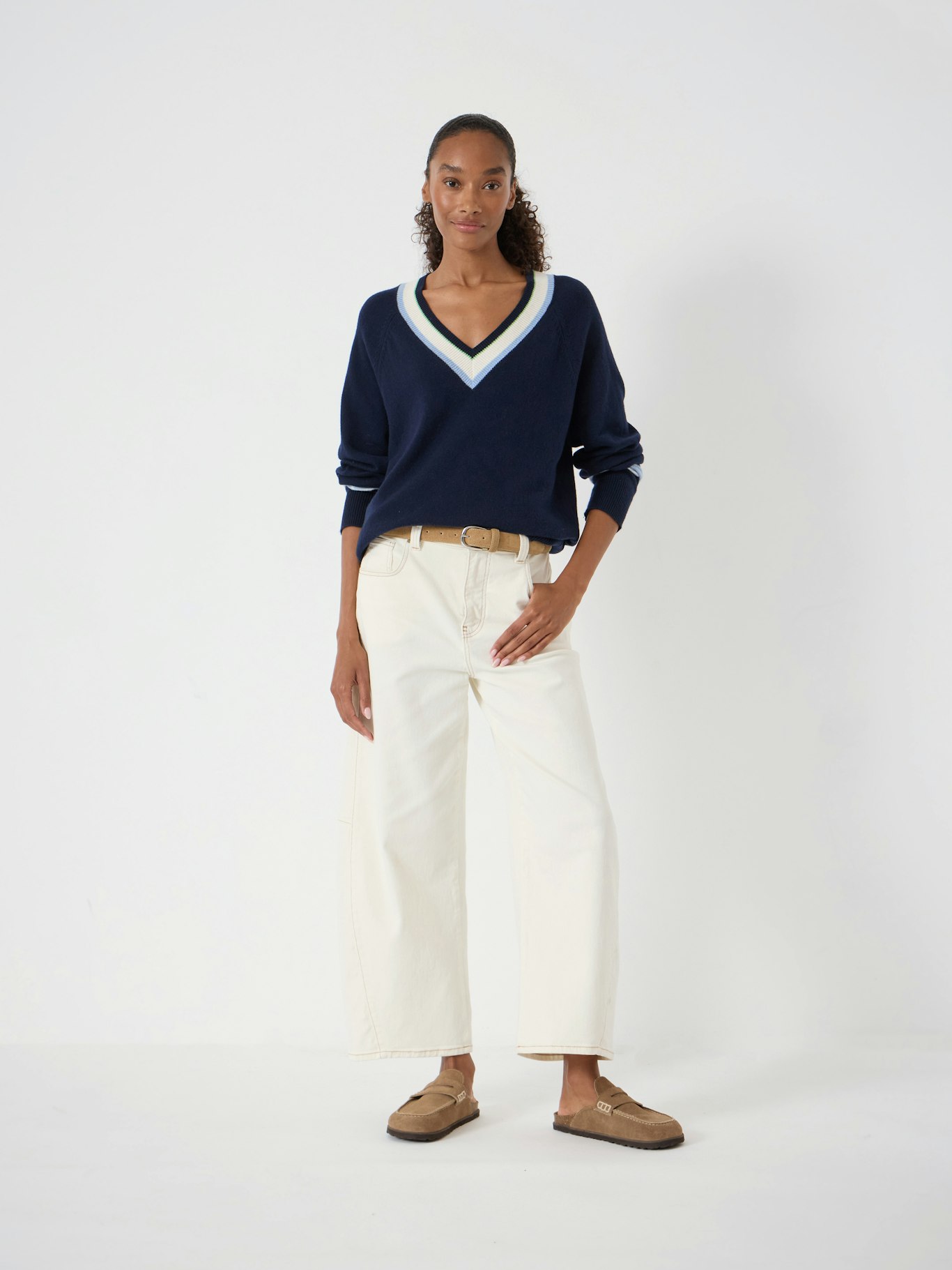 014788-1658-02 Freddie Wool Blend Contrast Trim Jumper