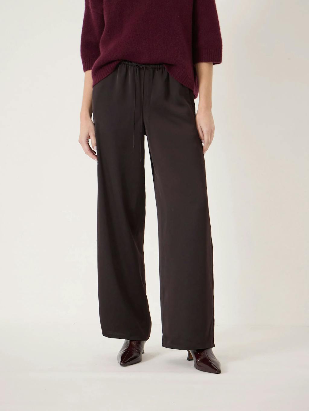 014801-4843-02 Tamar Satin Straight Ankle Grazer Trousers