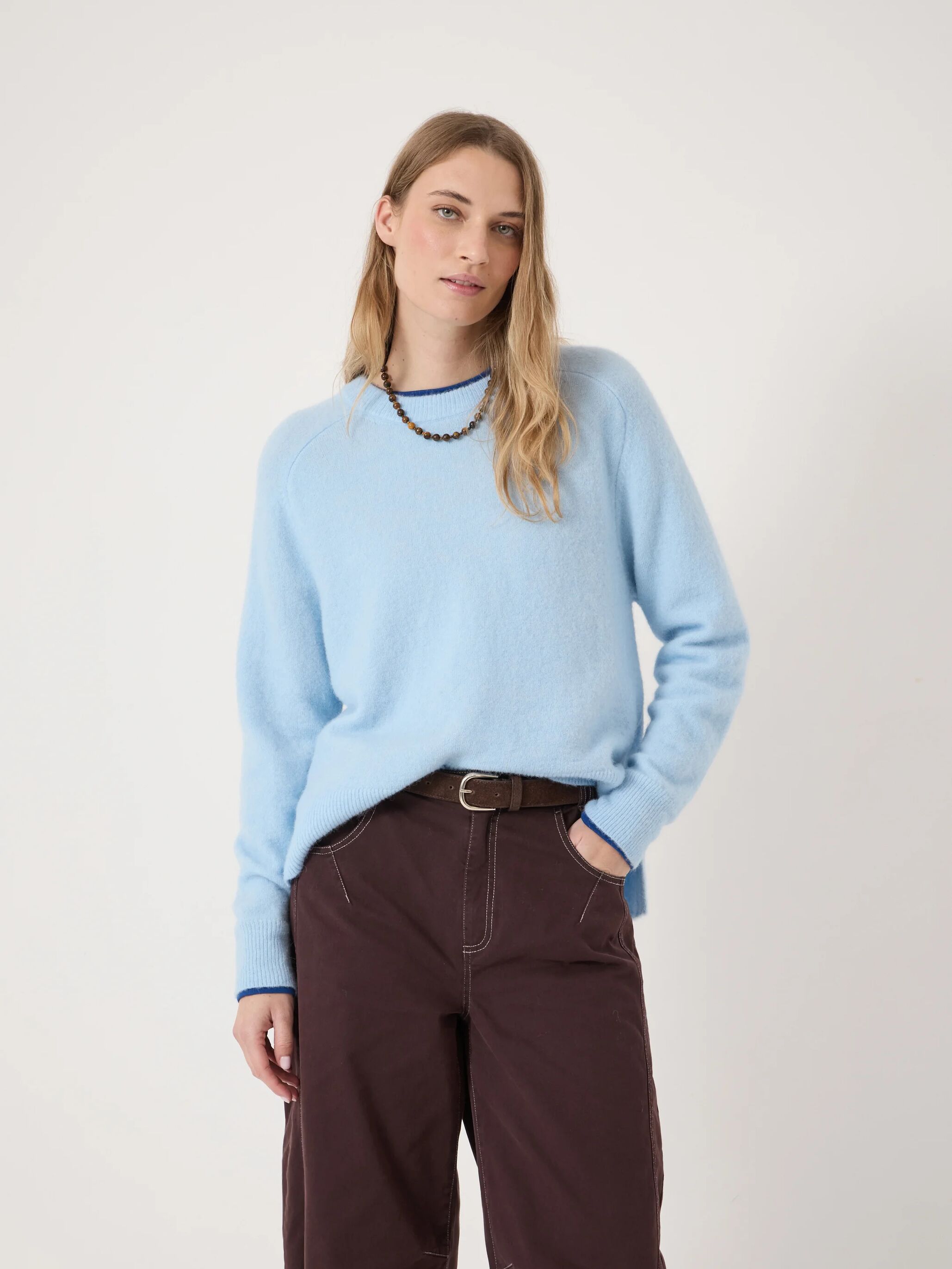 Wool Blend Crew Neck Jumper