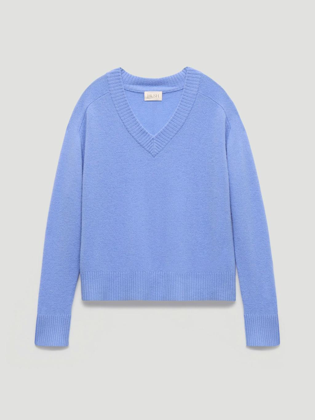 014395-1631-07 Colette Cashmere V-Neck Saddle Sleeve Jumper