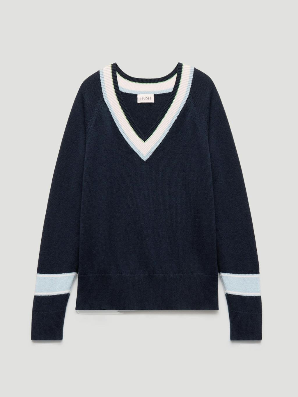 014788-1658-07 Freddie Wool Blend Contrast Trim Jumper