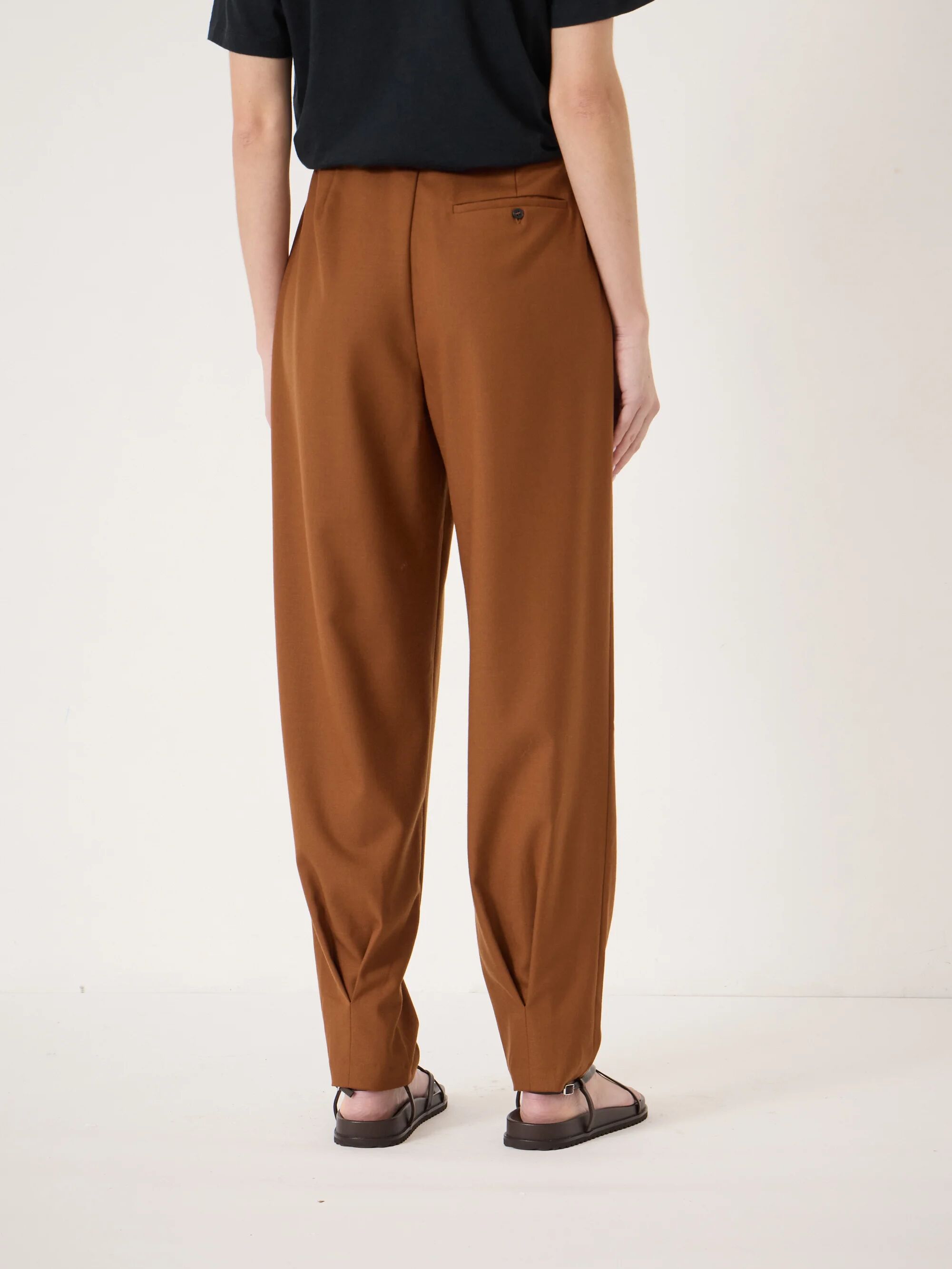 Noa Wool Blend Tapered Leg Trousers