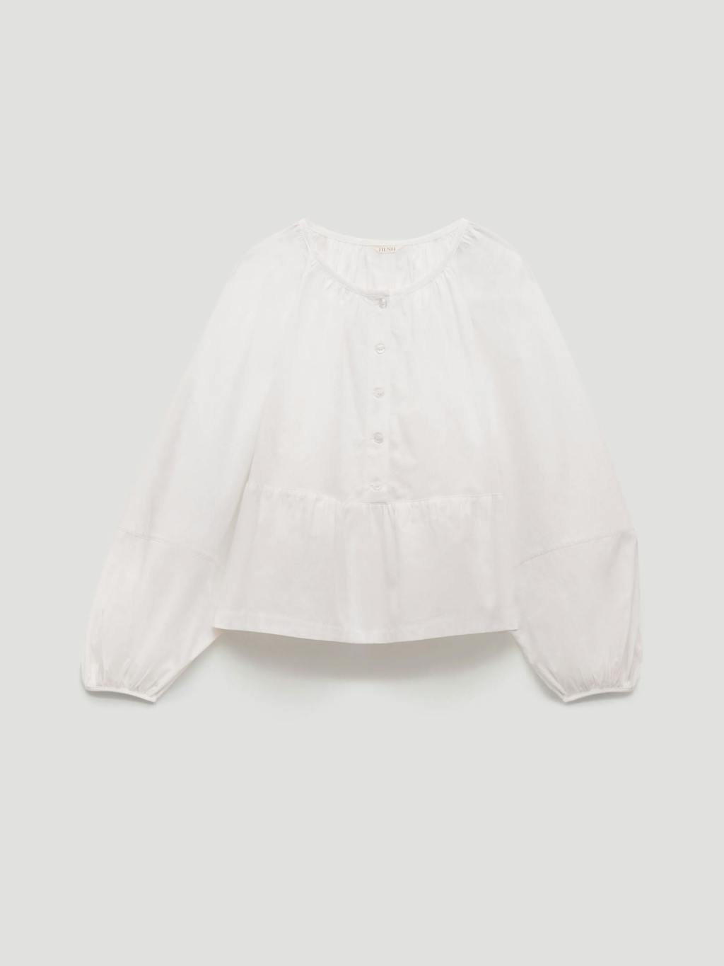 015153-0001-07 Beck Cotton Peplum Blouse