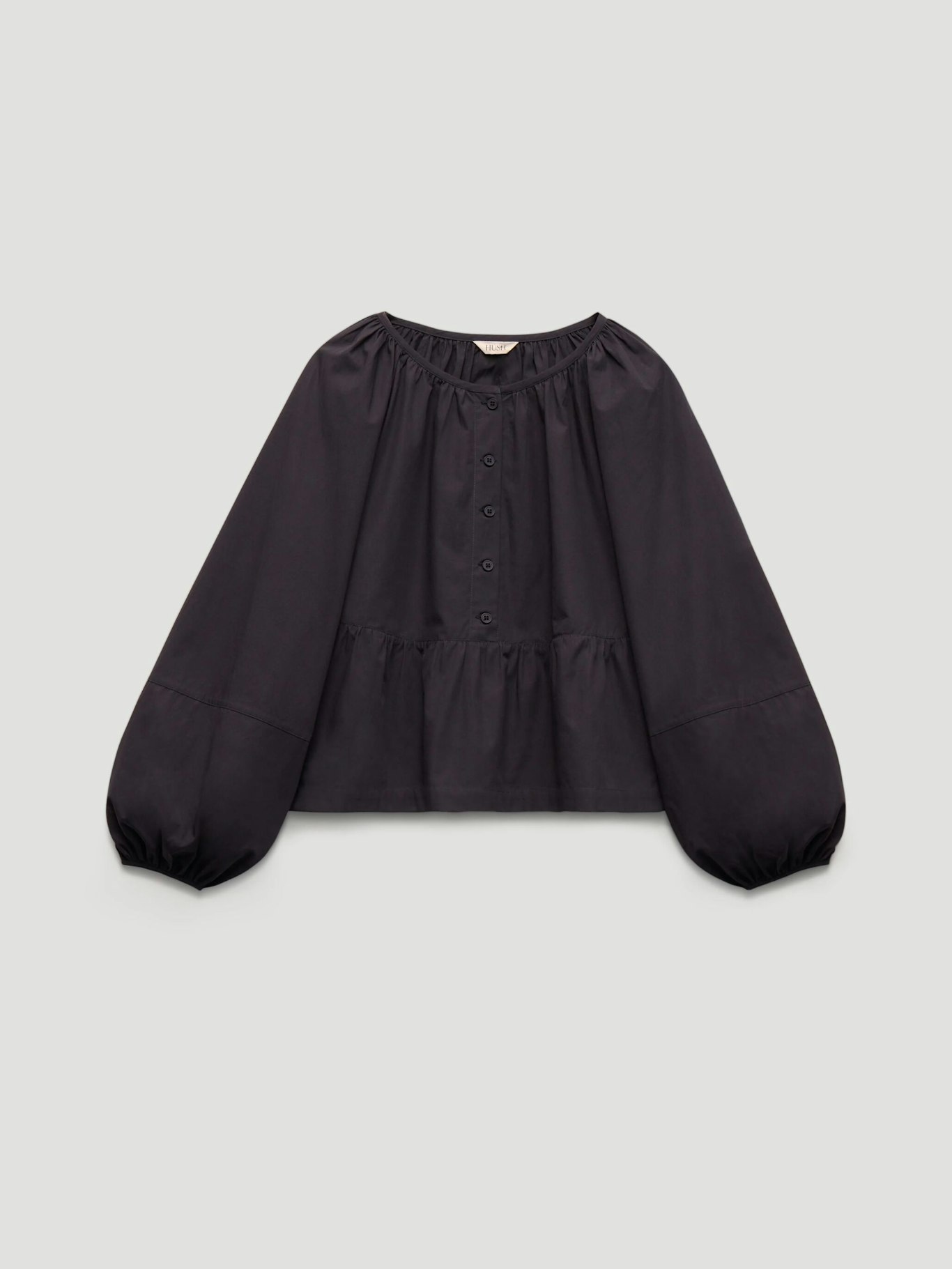 015153-1658-07 Beck Cotton Peplum Blouse