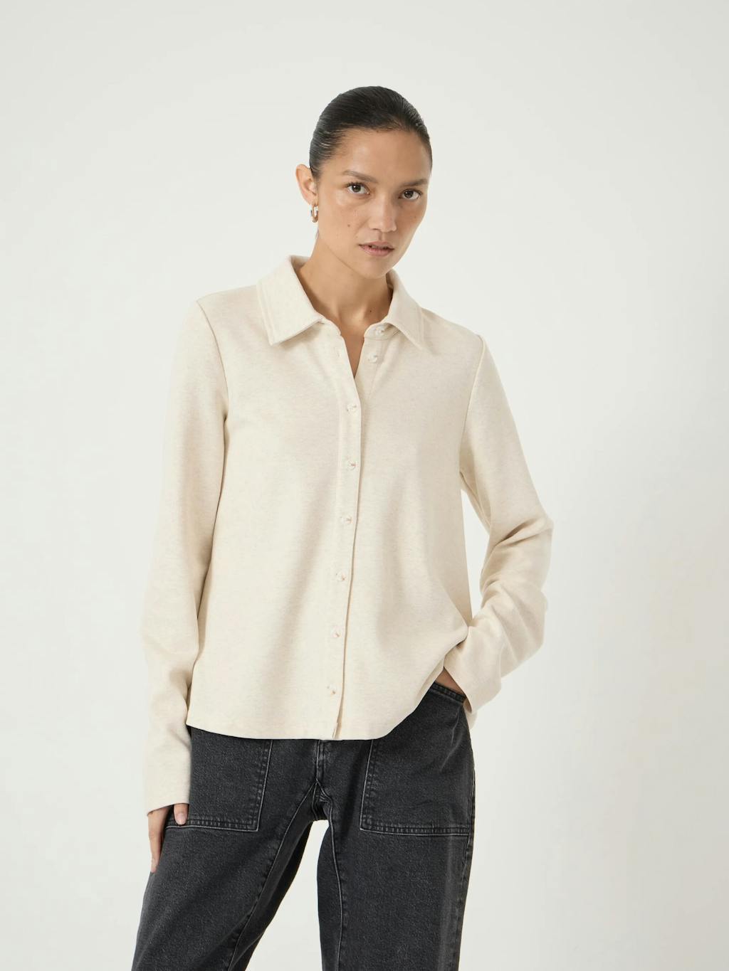 014177-4696-01 Noa Button A-Line Polo Top