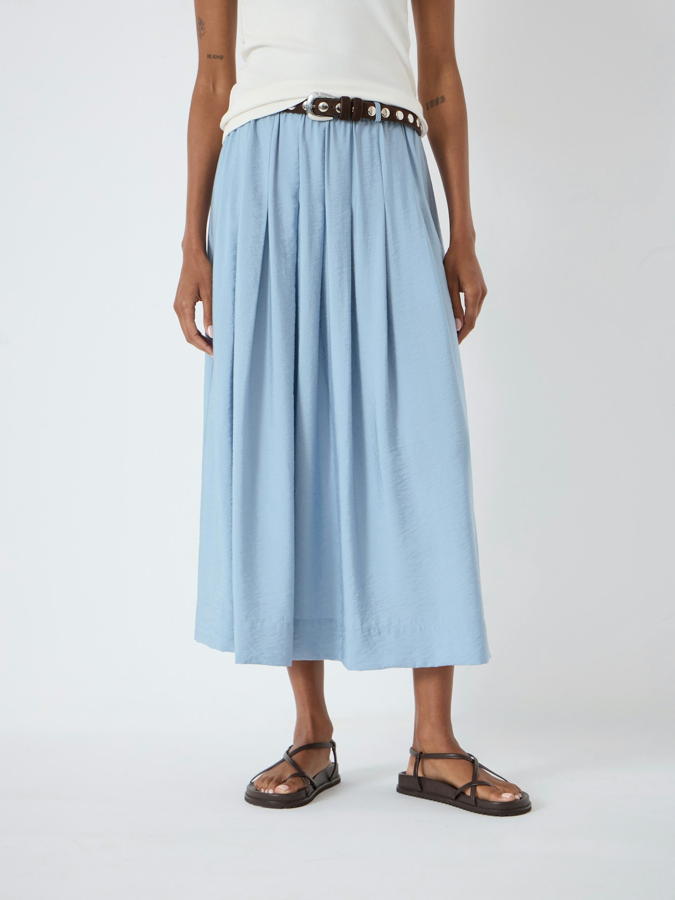 014307-1631-02 Ivy Pleated Midi Skirt