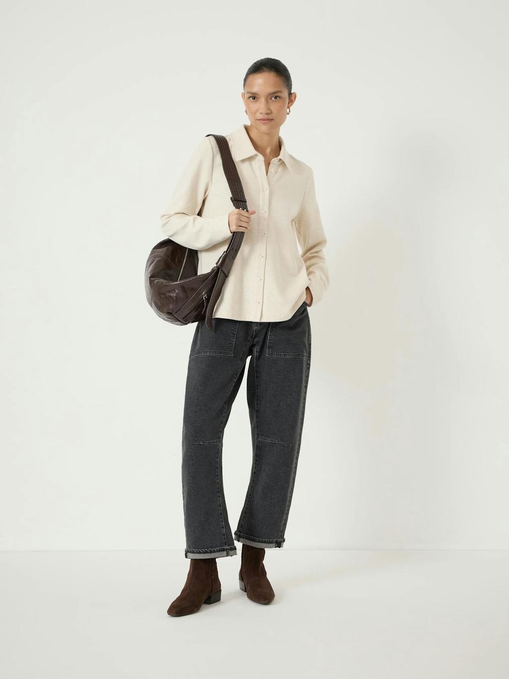 014177-4696-02 Noa Button A-Line Polo Top