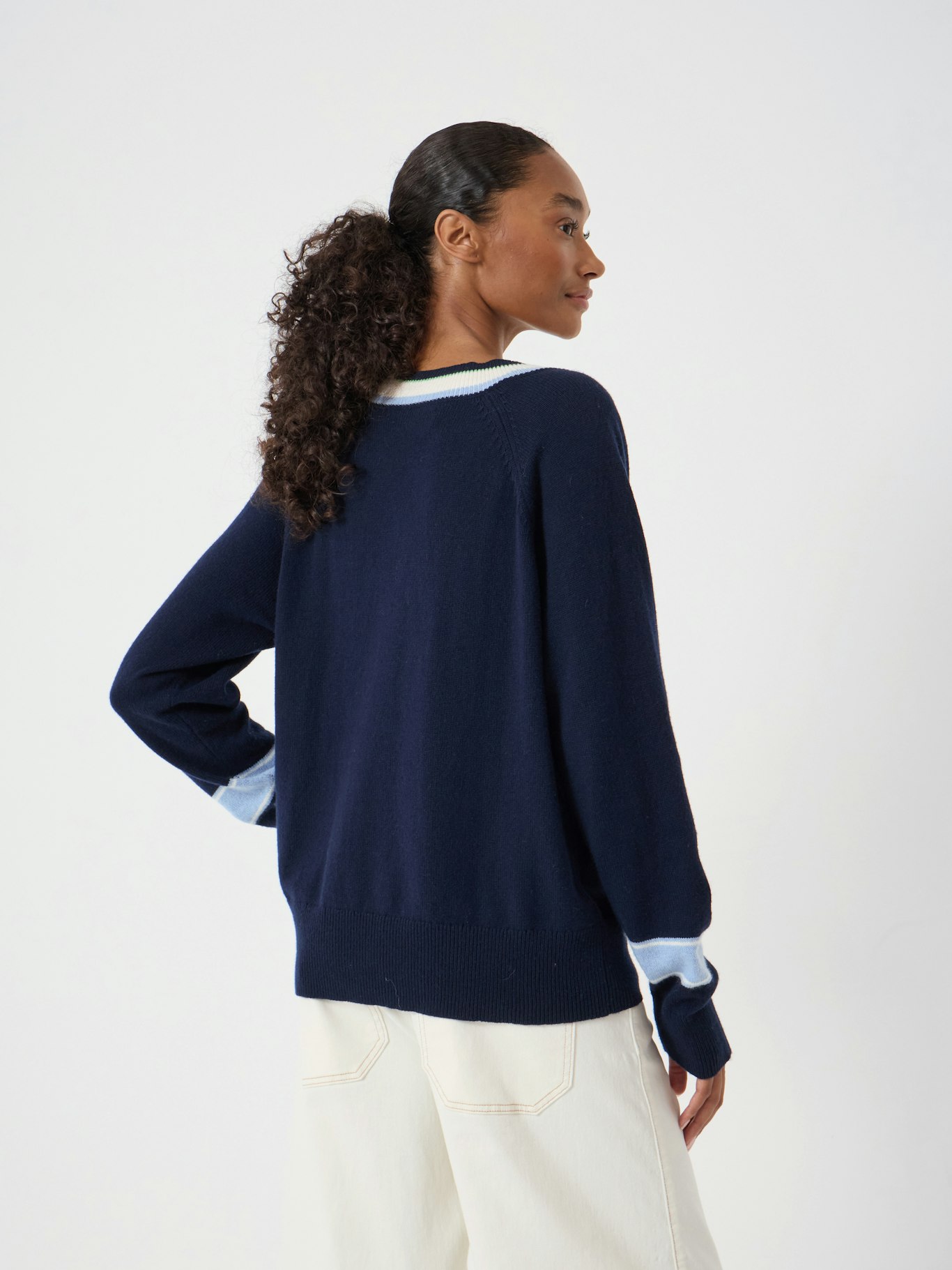 014788-1658-03 Freddie Wool Blend Contrast Trim Jumper